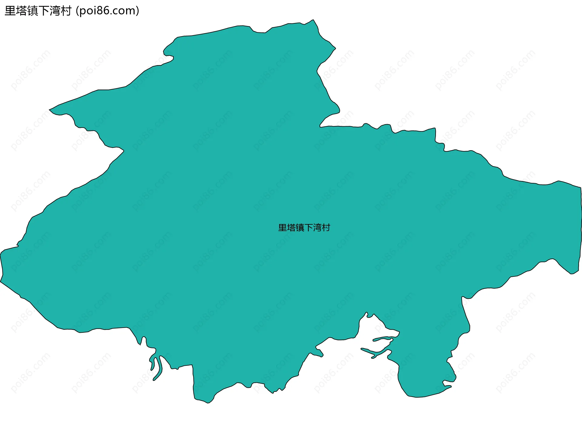 里塔镇下湾村边界地图