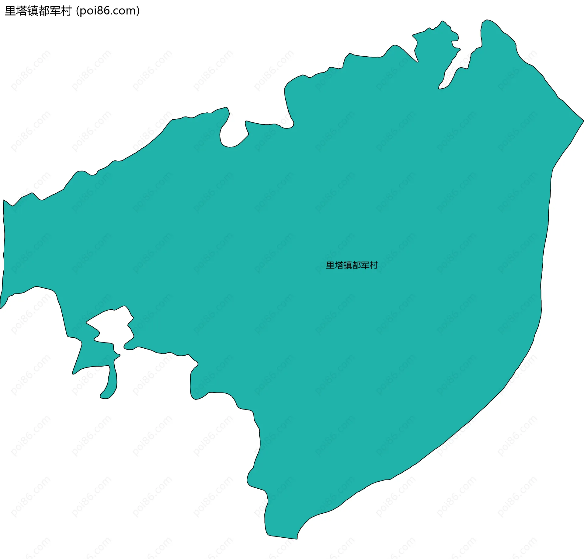 里塔镇都军村边界地图