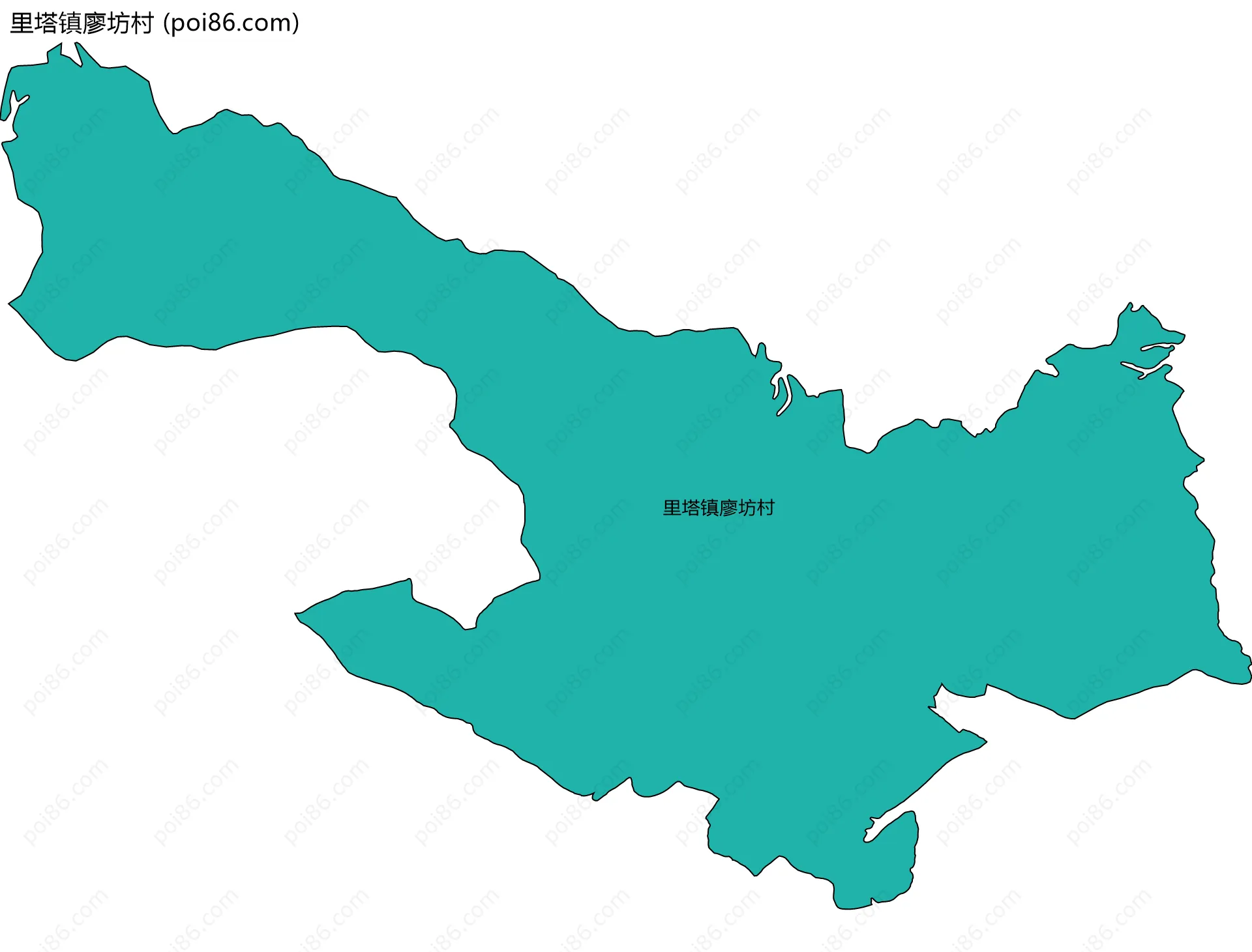 里塔镇廖坊村边界地图
