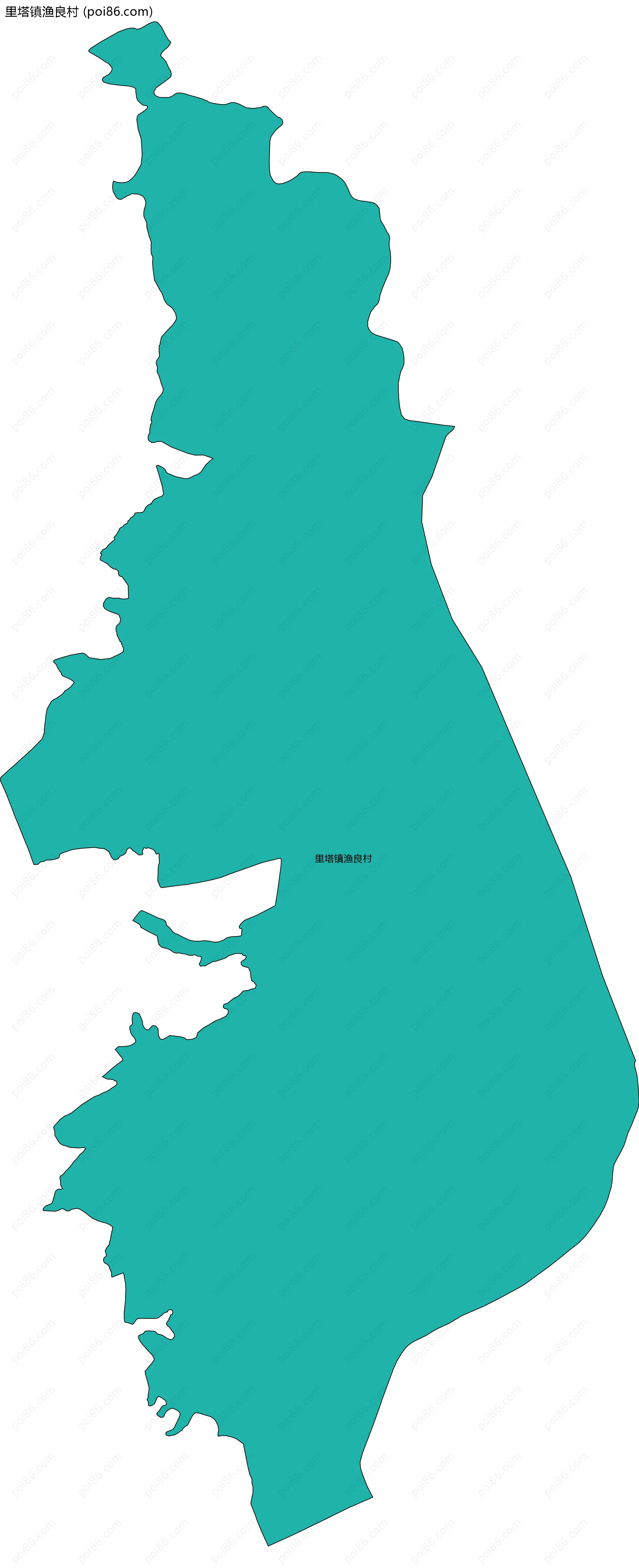 里塔镇渔良村边界地图