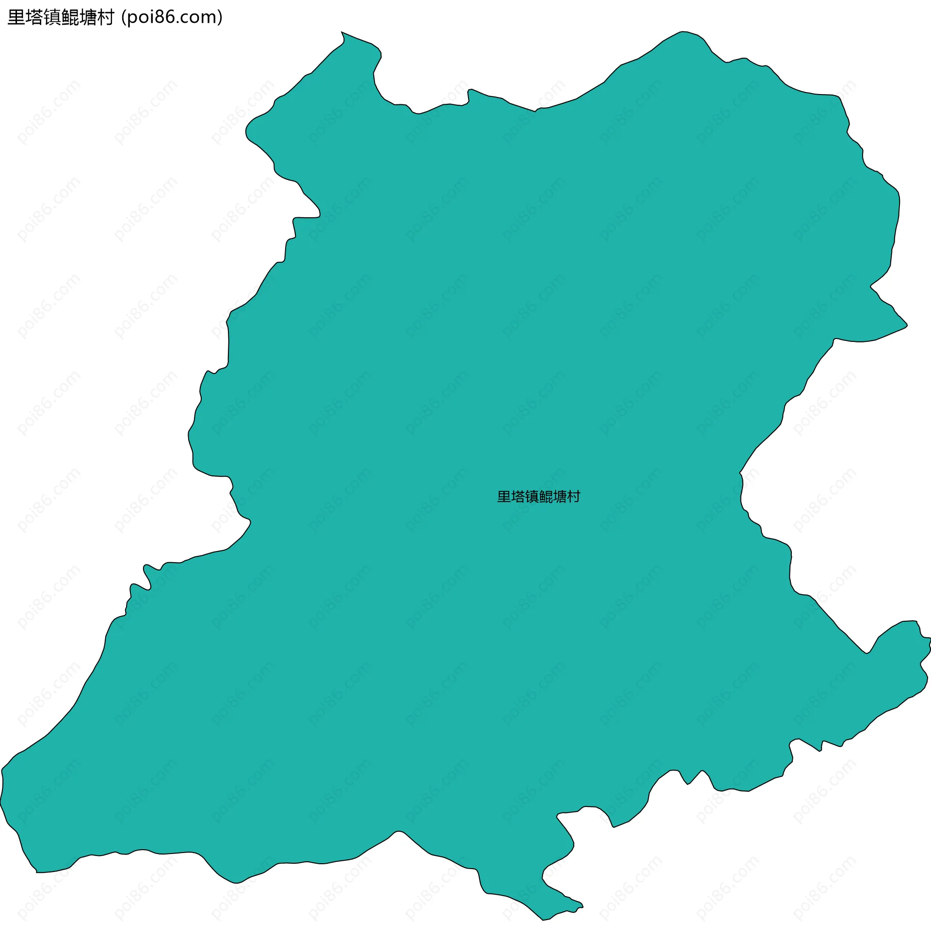 里塔镇鲲塘村边界地图