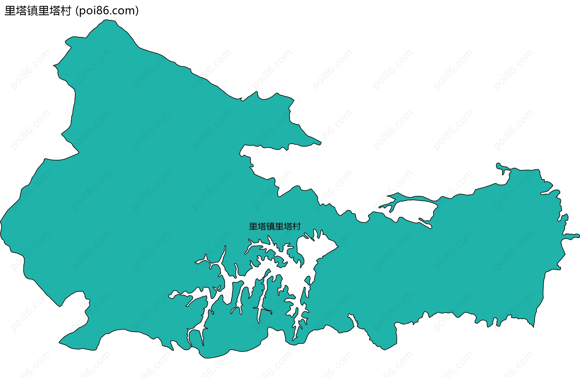 里塔镇里塔村边界地图