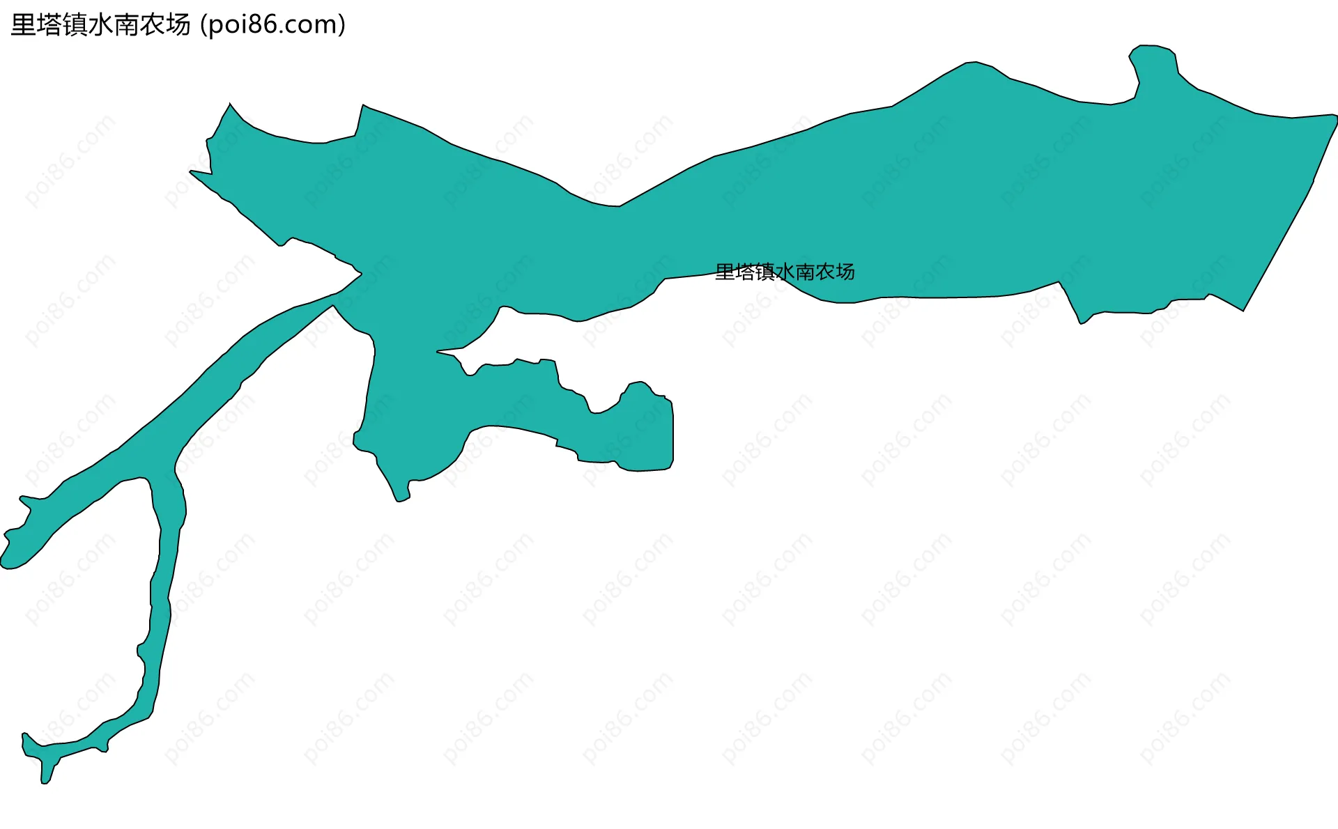 里塔镇水南农场边界地图
