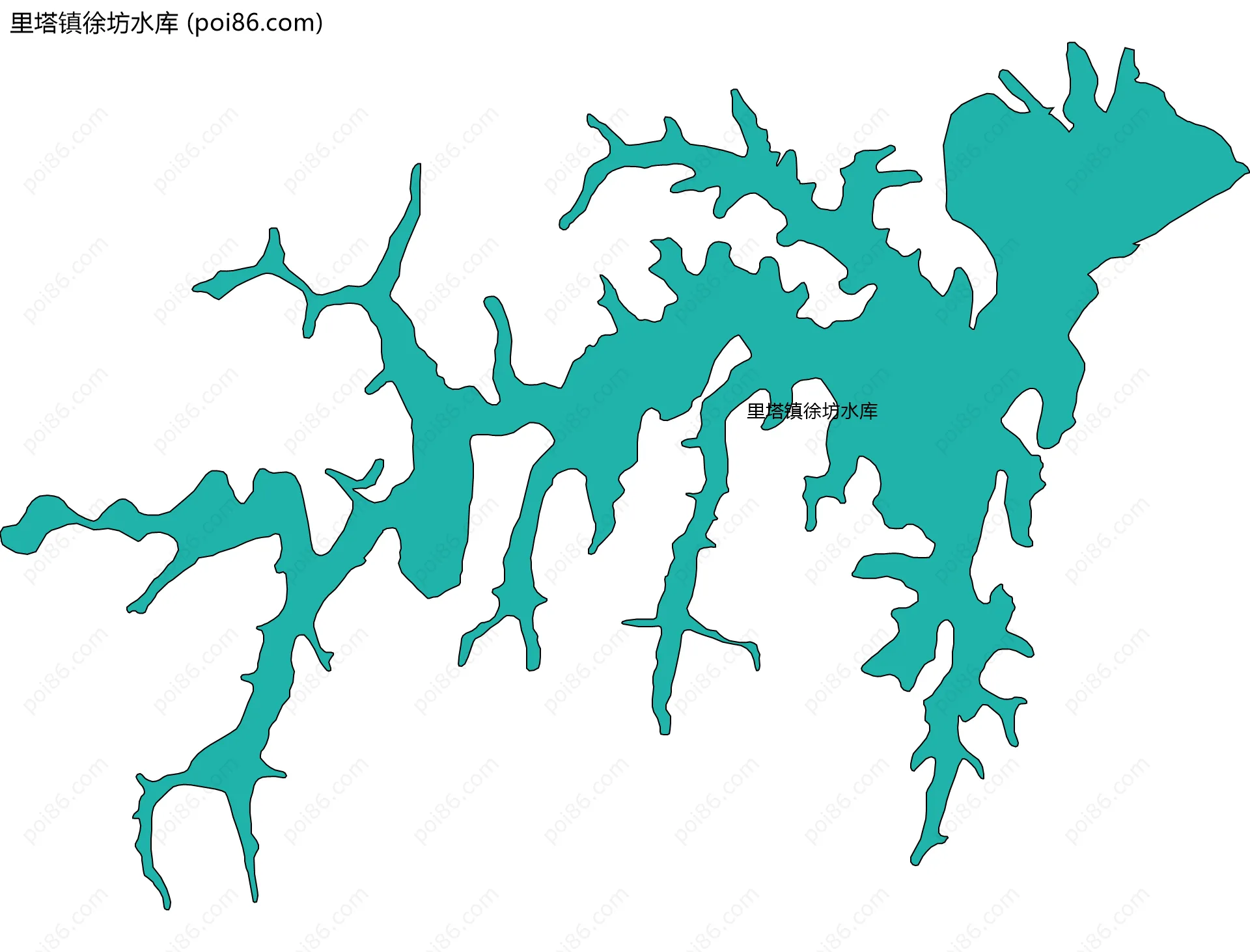 里塔镇徐坊水库边界地图