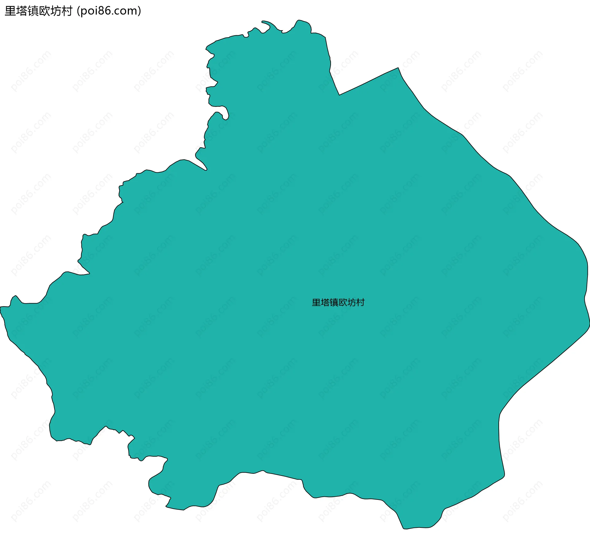 里塔镇欧坊村边界地图