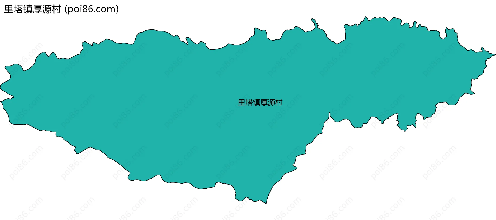 里塔镇厚源村边界地图