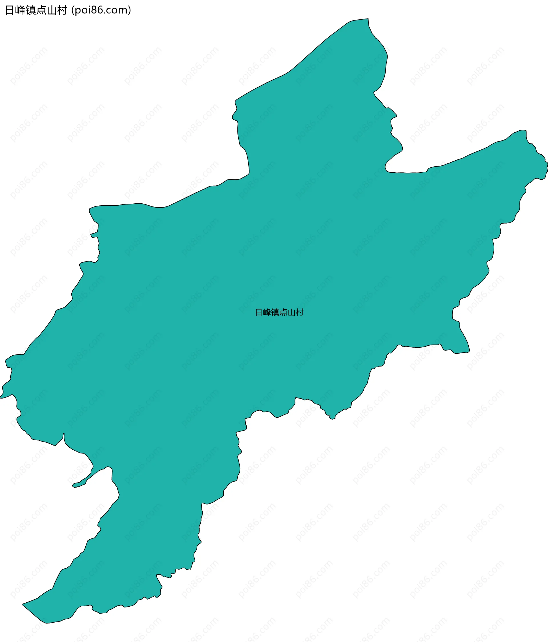 日峰镇点山村边界地图