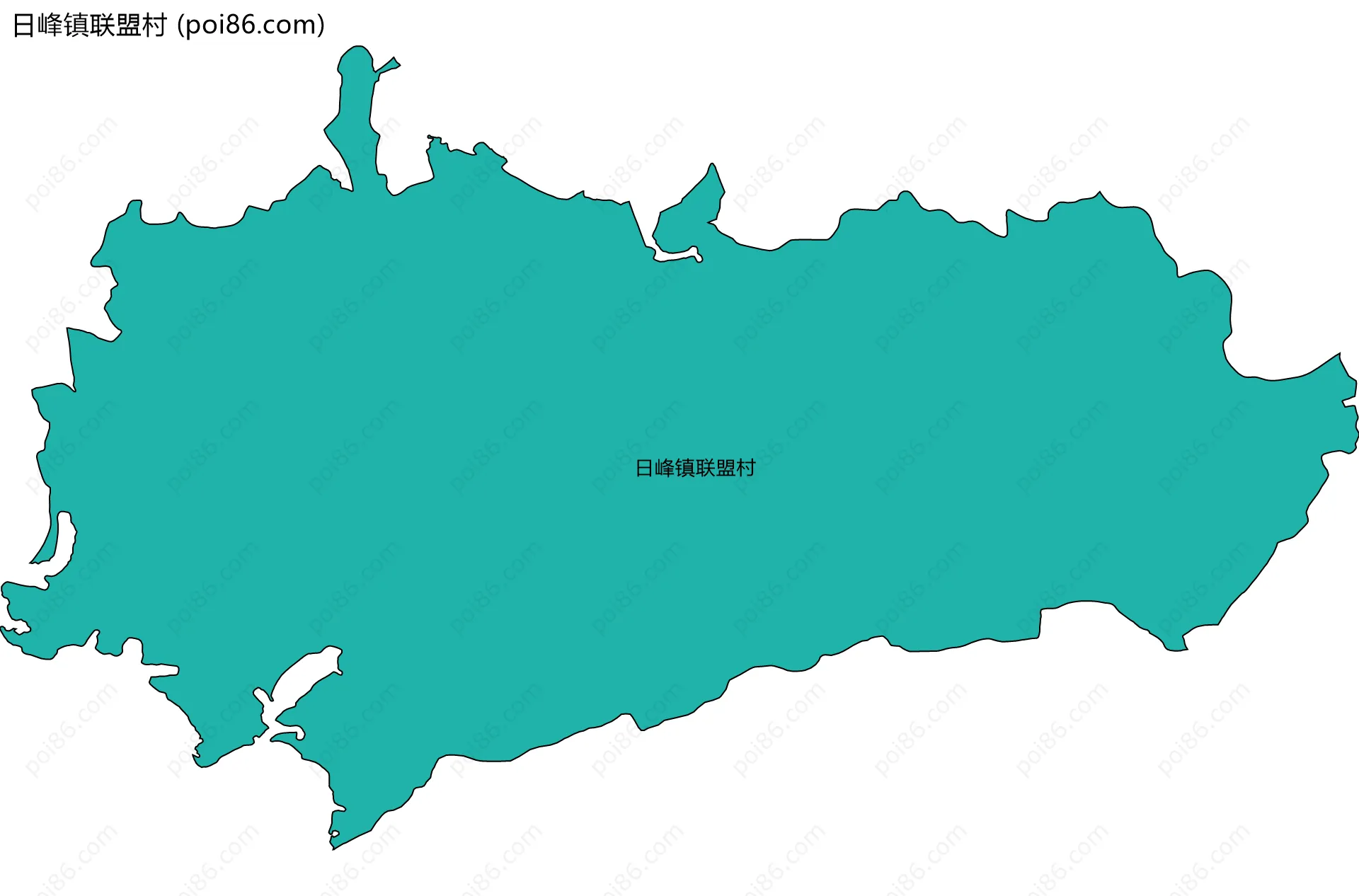 日峰镇联盟村边界地图