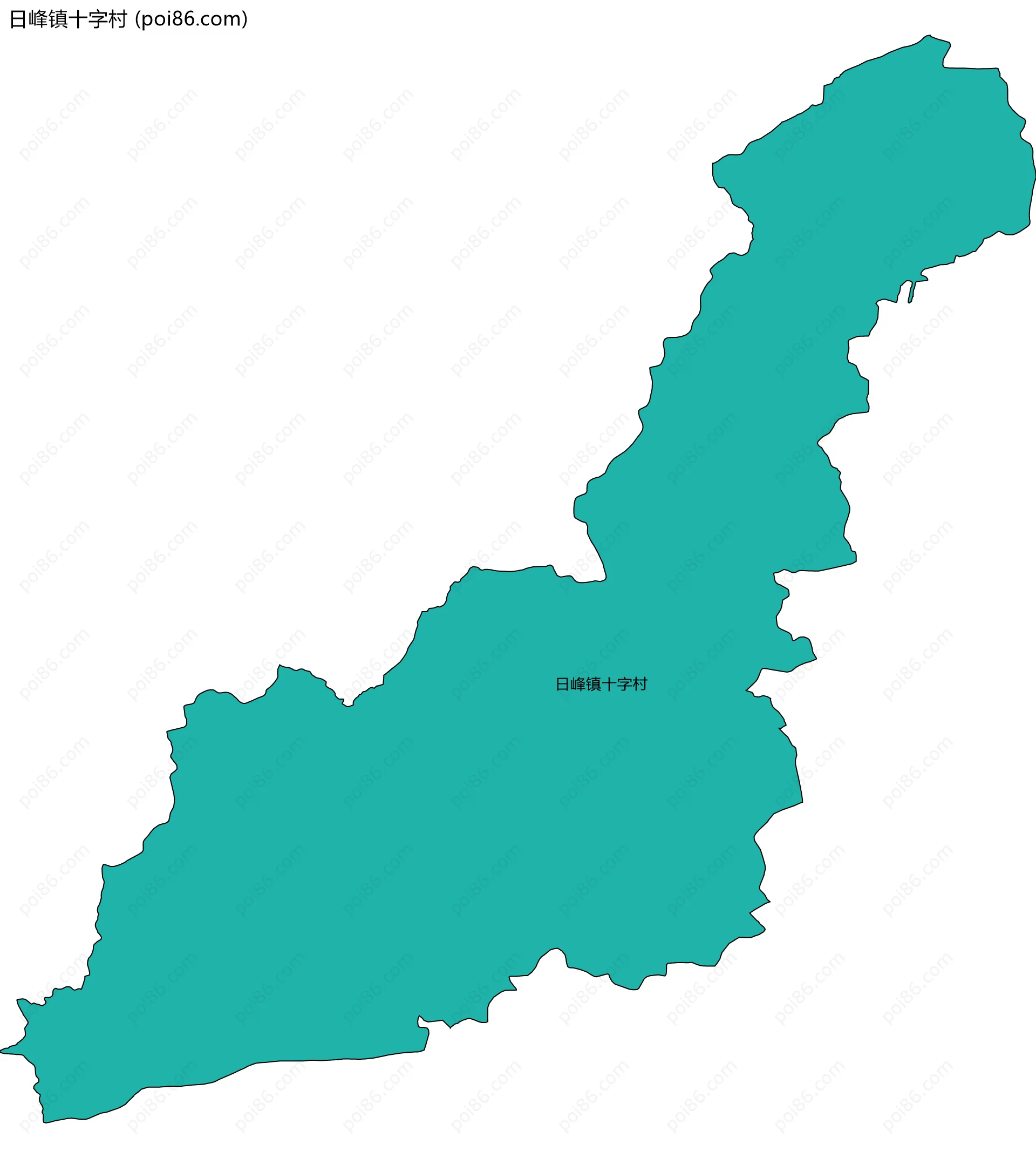 日峰镇十字村边界地图