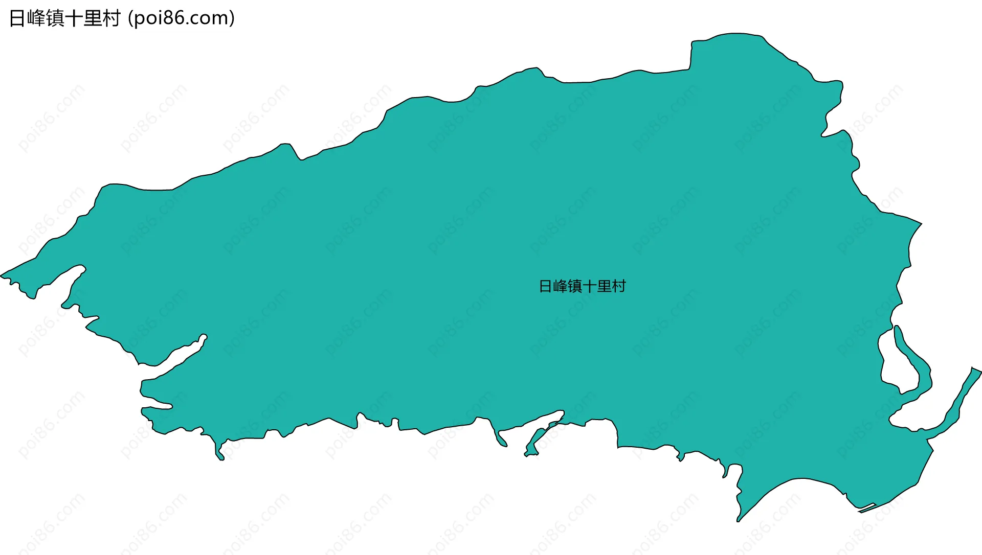 日峰镇十里村边界地图