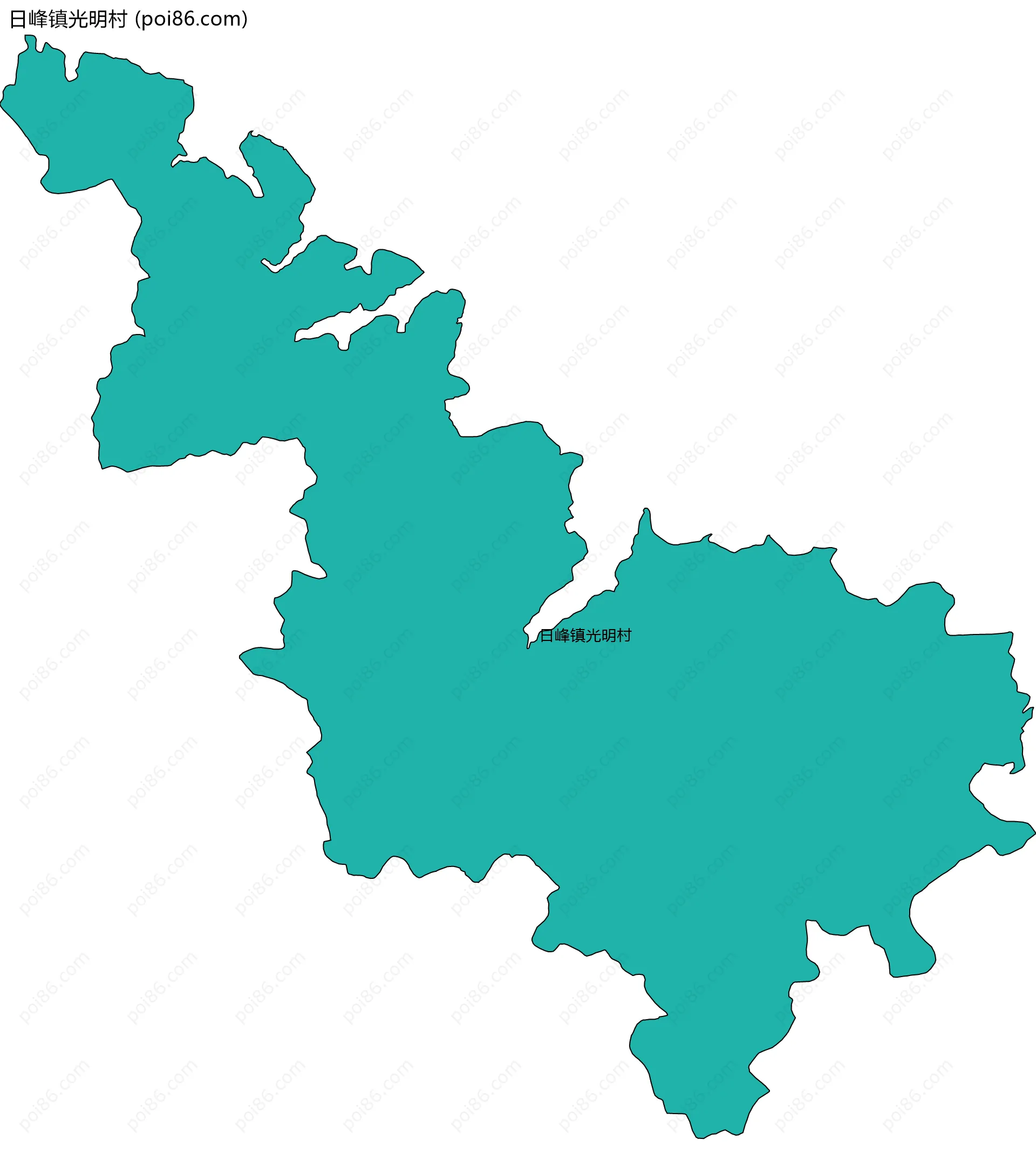 日峰镇光明村边界地图