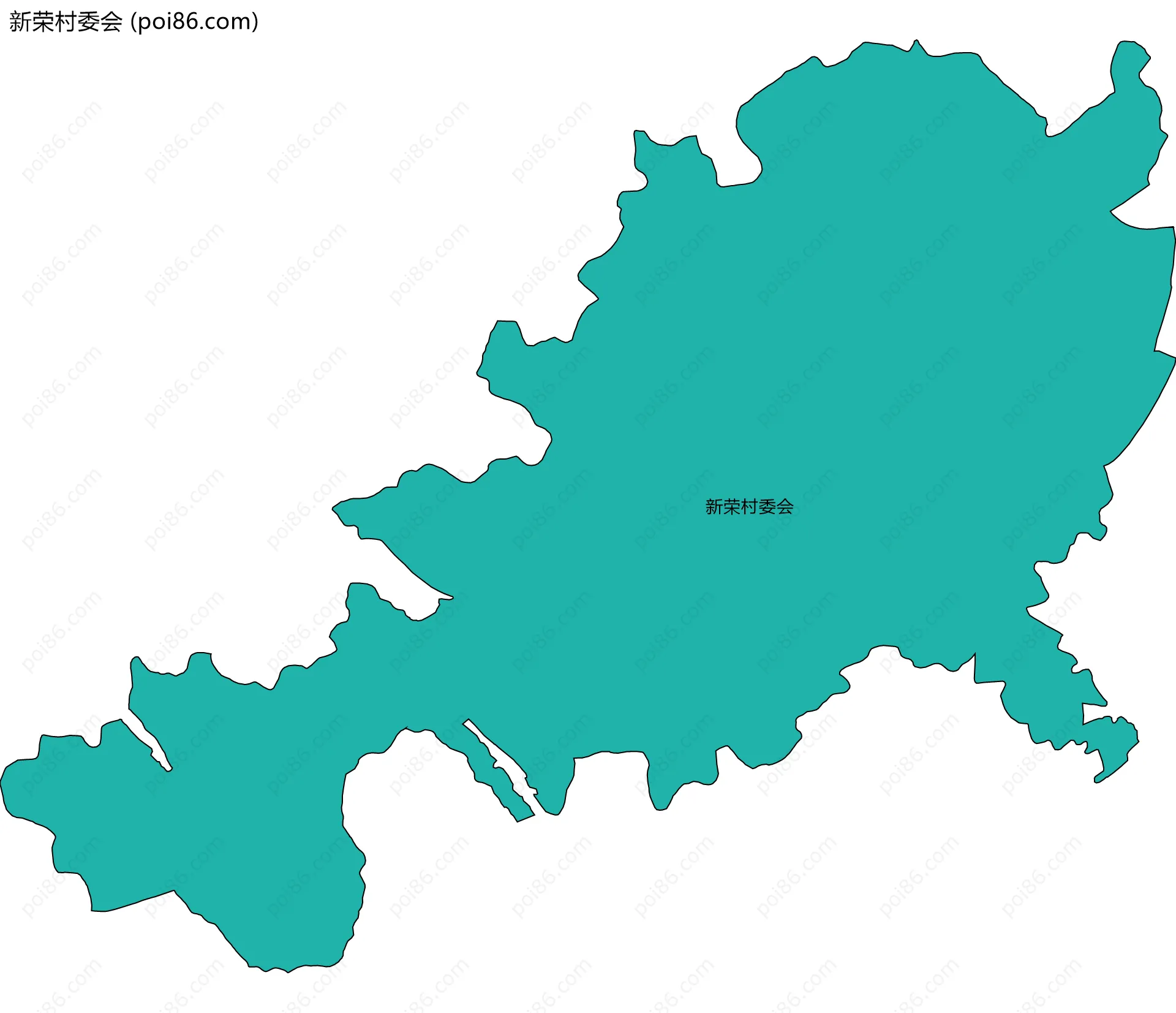 新荣村委会边界地图