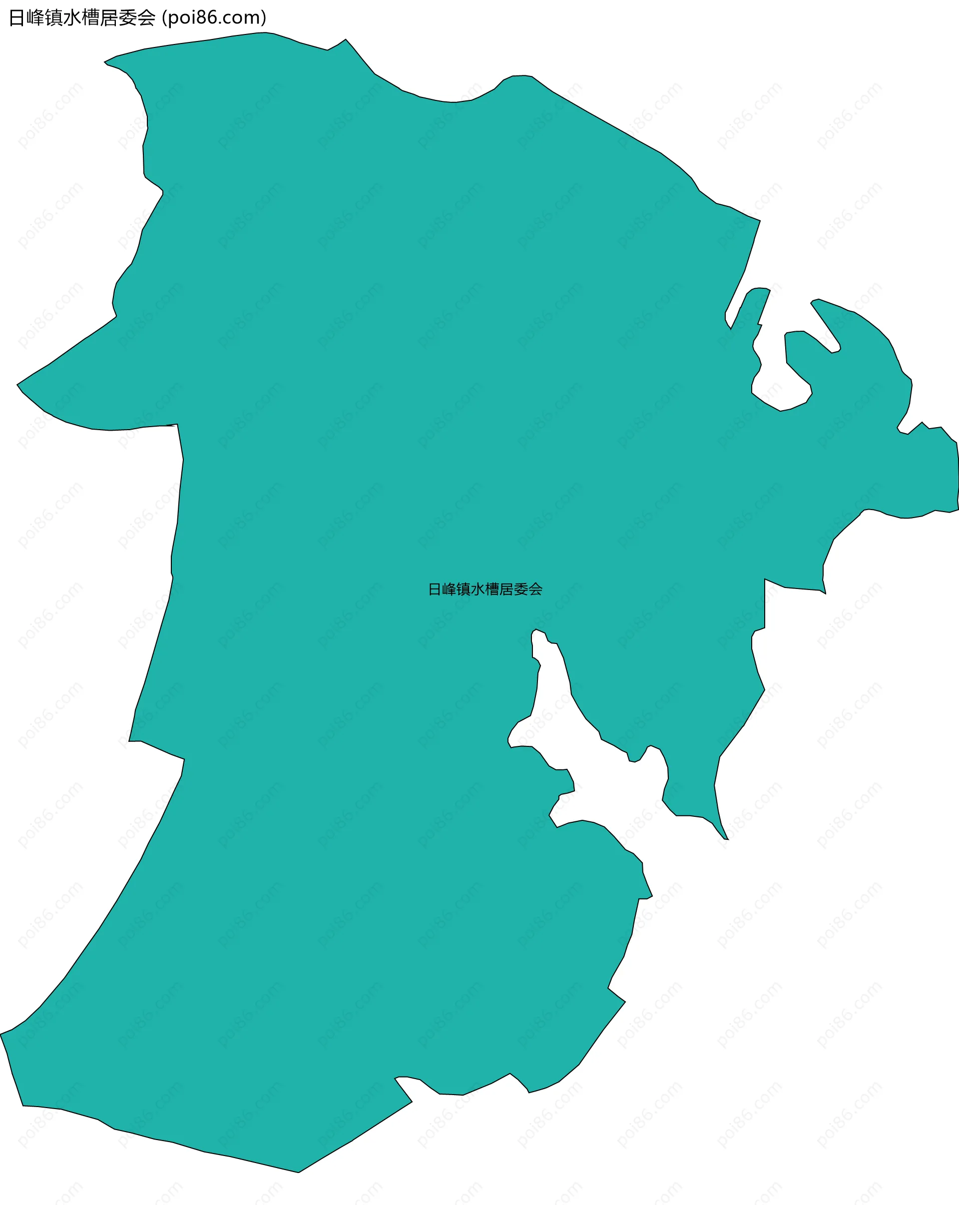 日峰镇水槽居委会边界地图