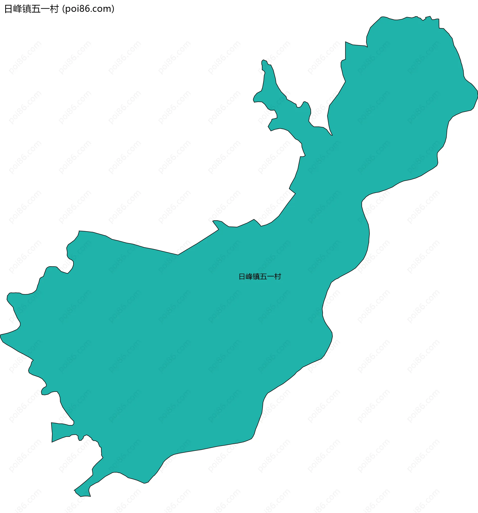 日峰镇五一村边界地图