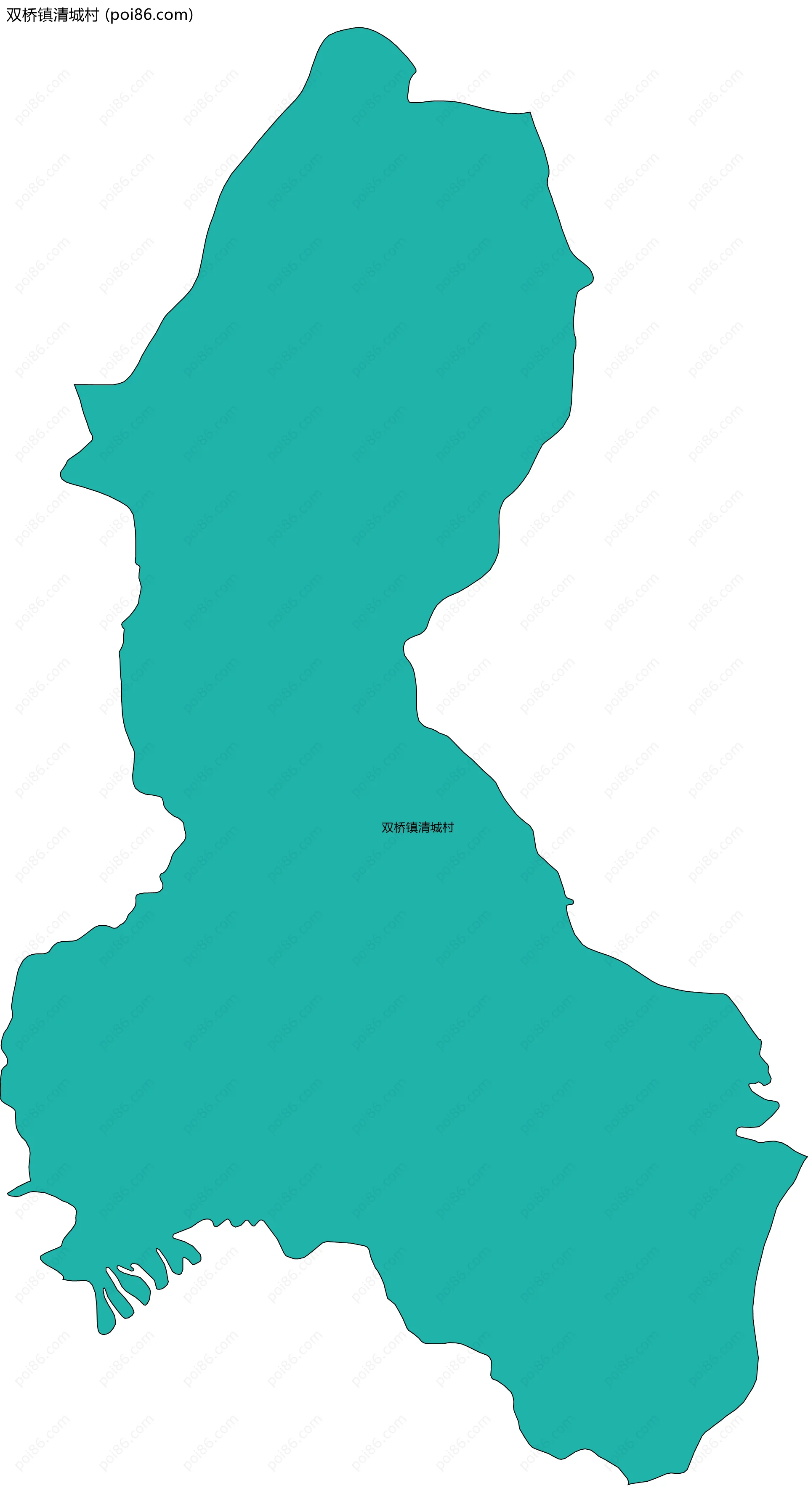 双桥镇清城村边界地图