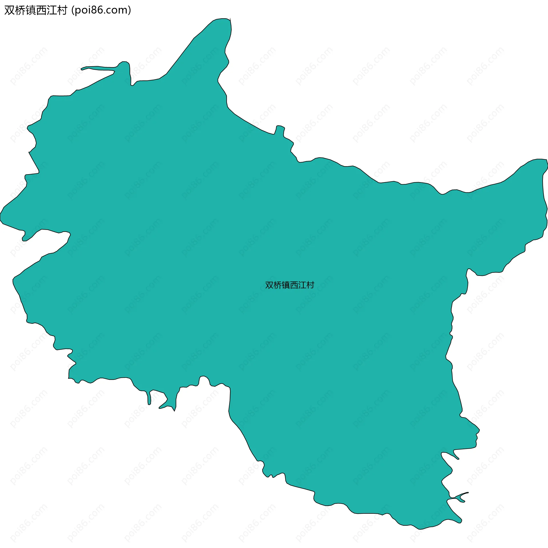 双桥镇西江村边界地图