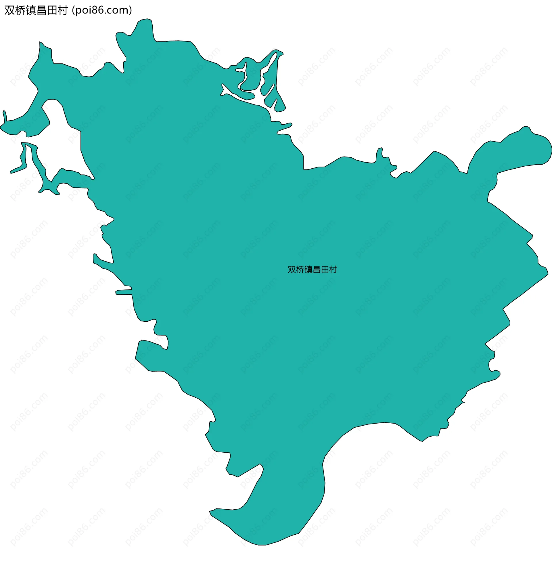 双桥镇昌田村边界地图
