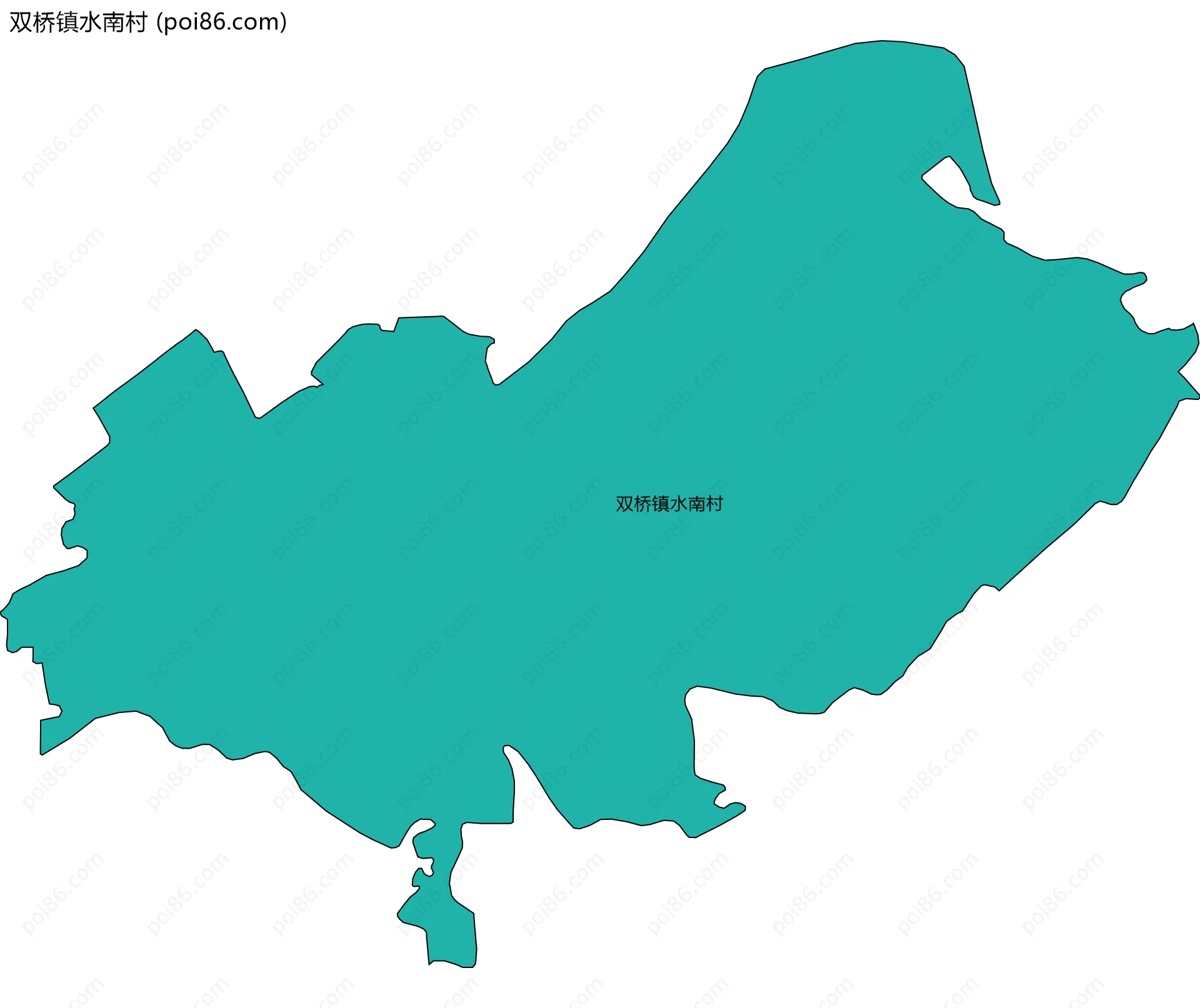 双桥镇水南村边界地图