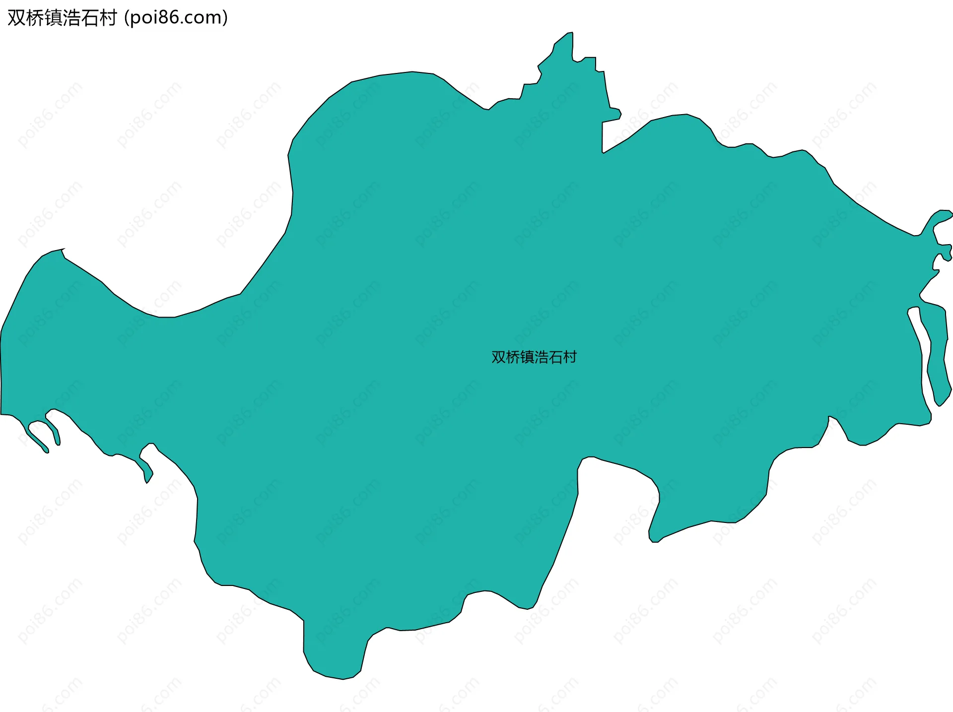 双桥镇浩石村边界地图