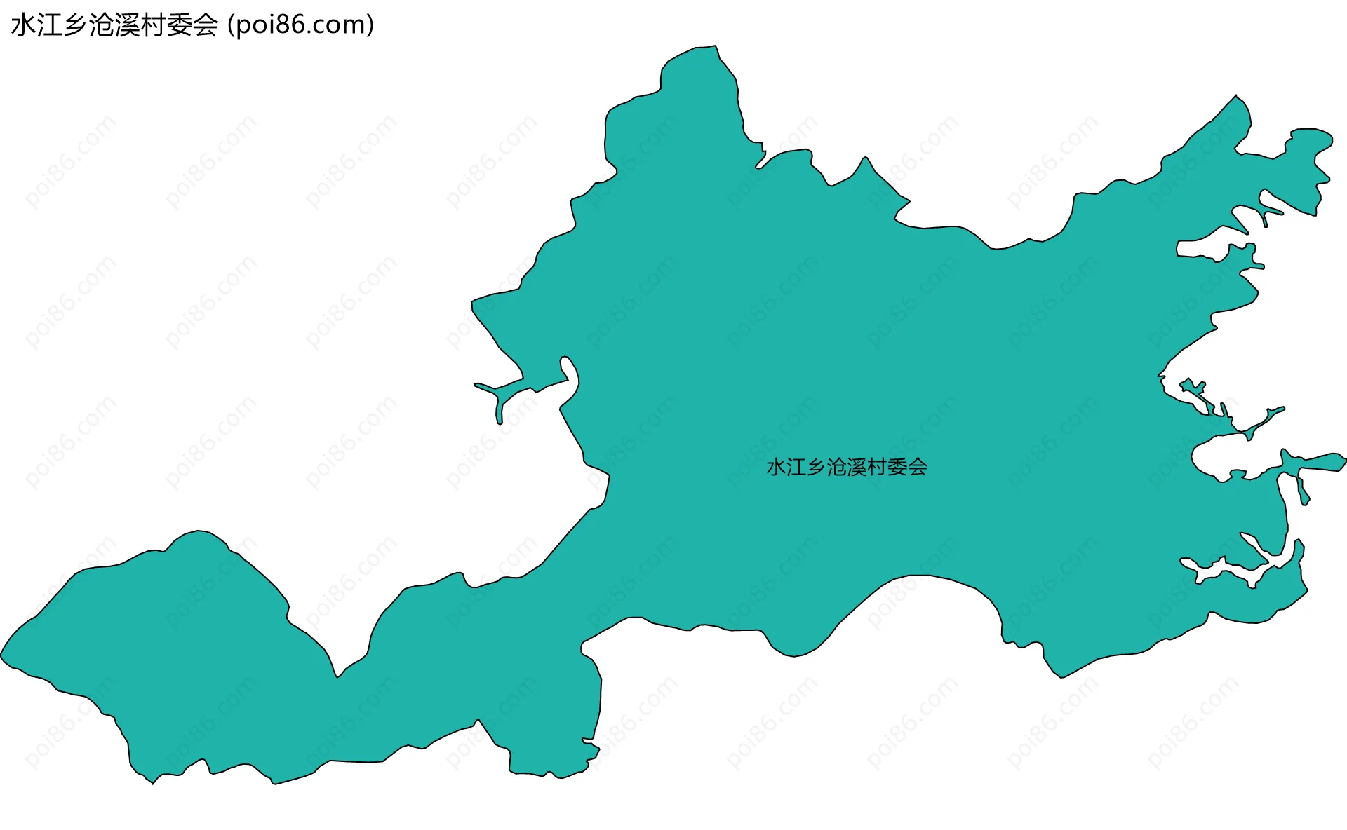 水江乡沧溪村委会边界地图