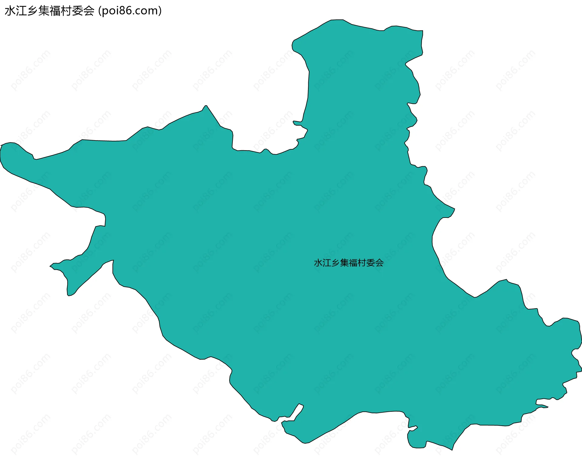 水江乡集福村委会边界地图