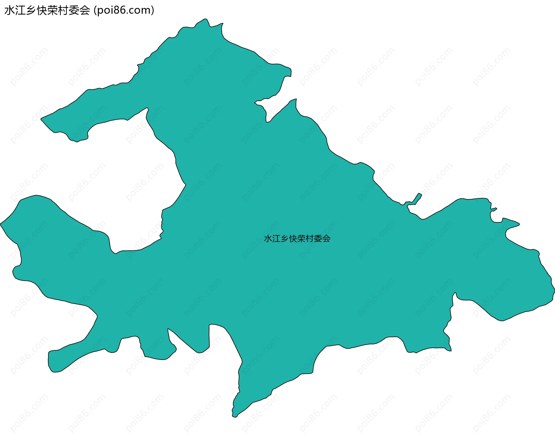 水江乡快荣村委会边界地图