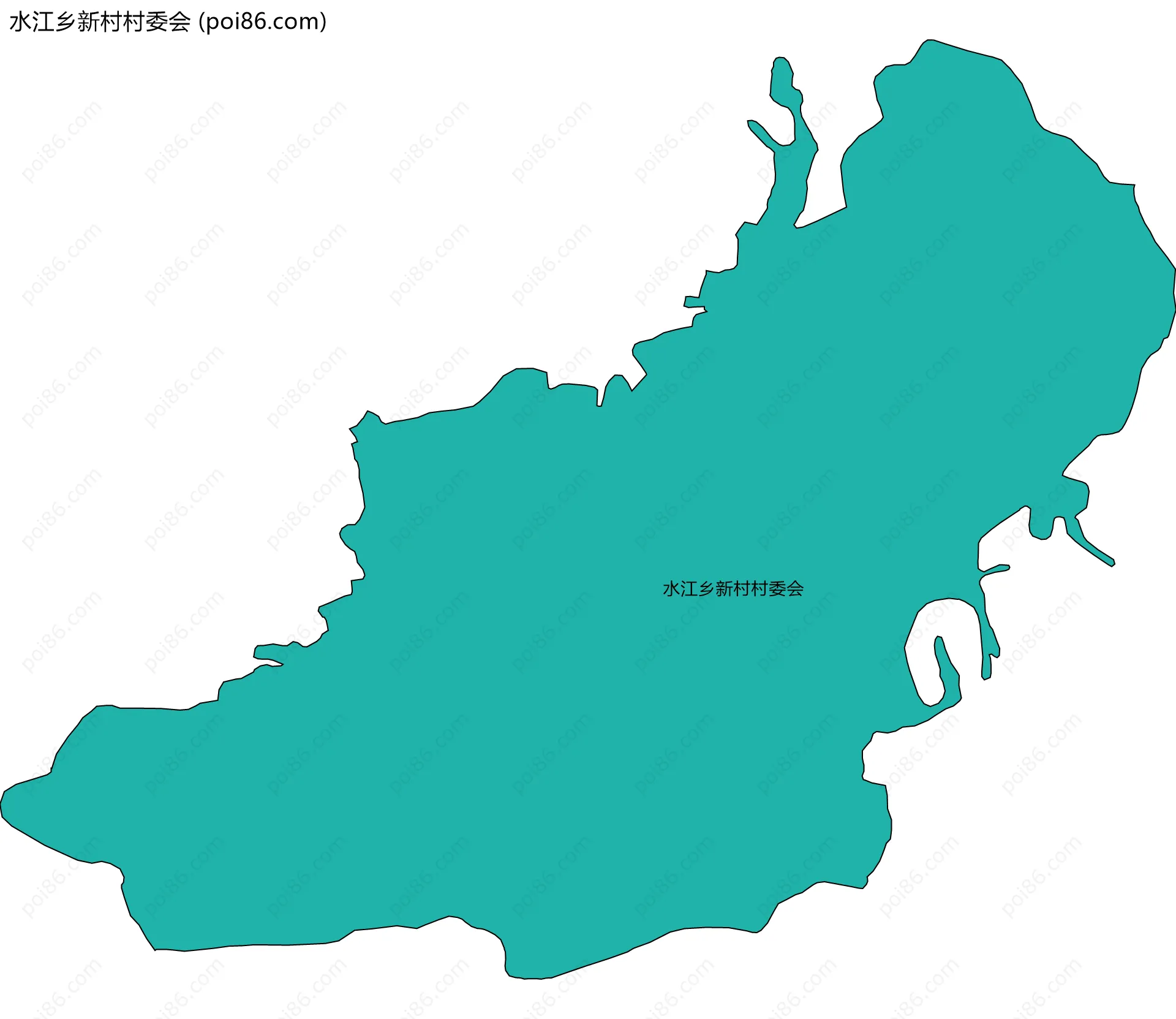 水江乡新村村委会边界地图