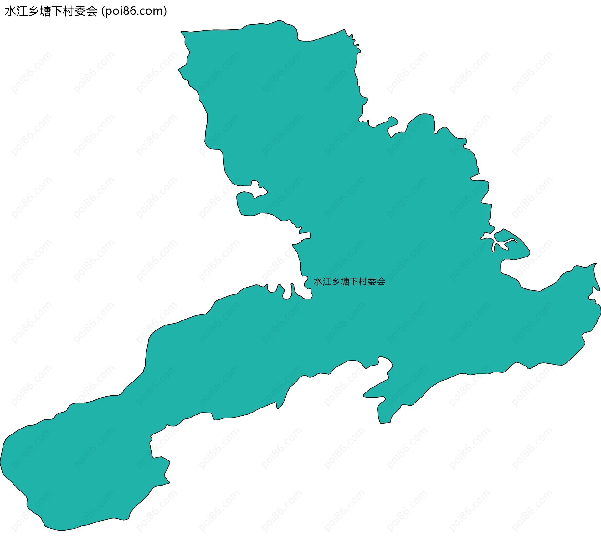 水江乡塘下村委会边界地图