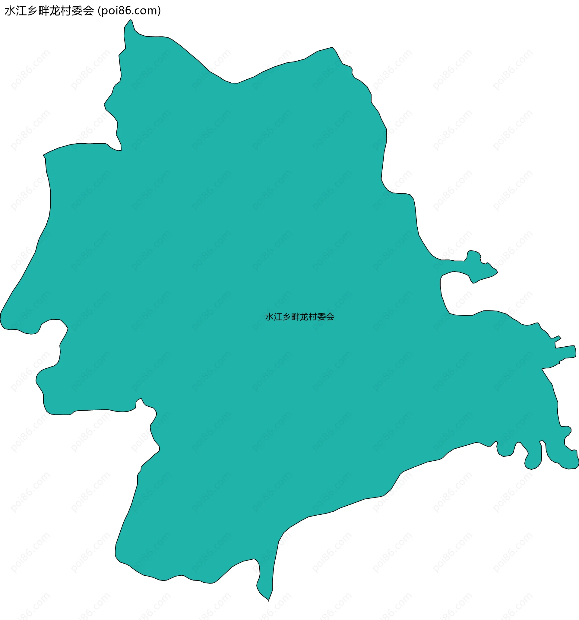 水江乡畔龙村委会边界地图