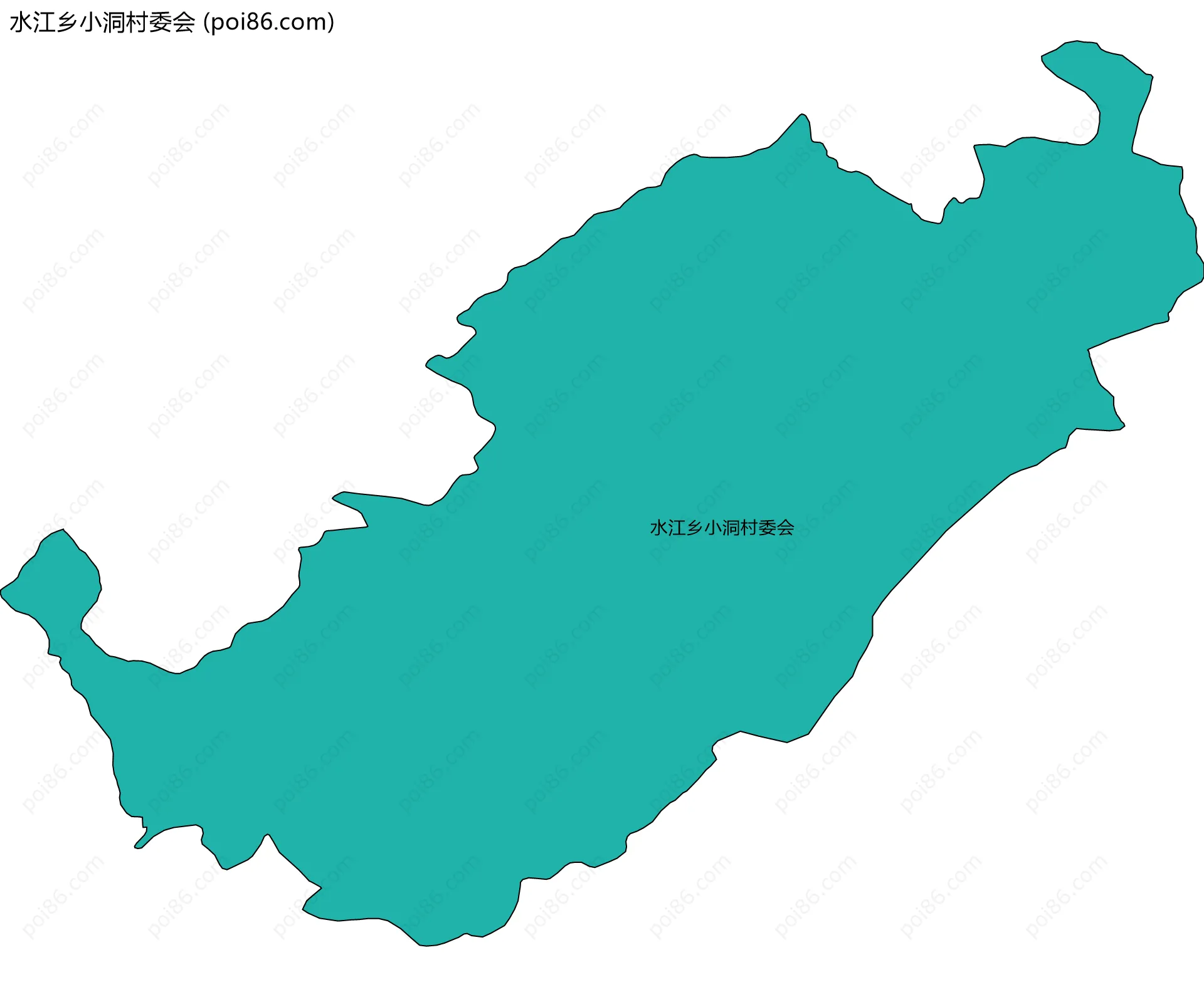 水江乡小洞村委会边界地图