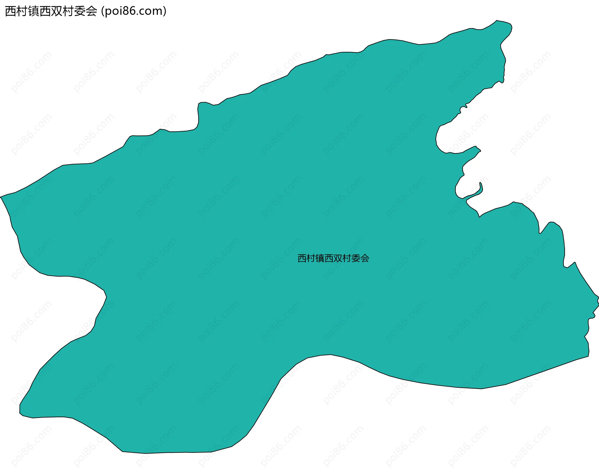 西村镇西双村委会边界地图