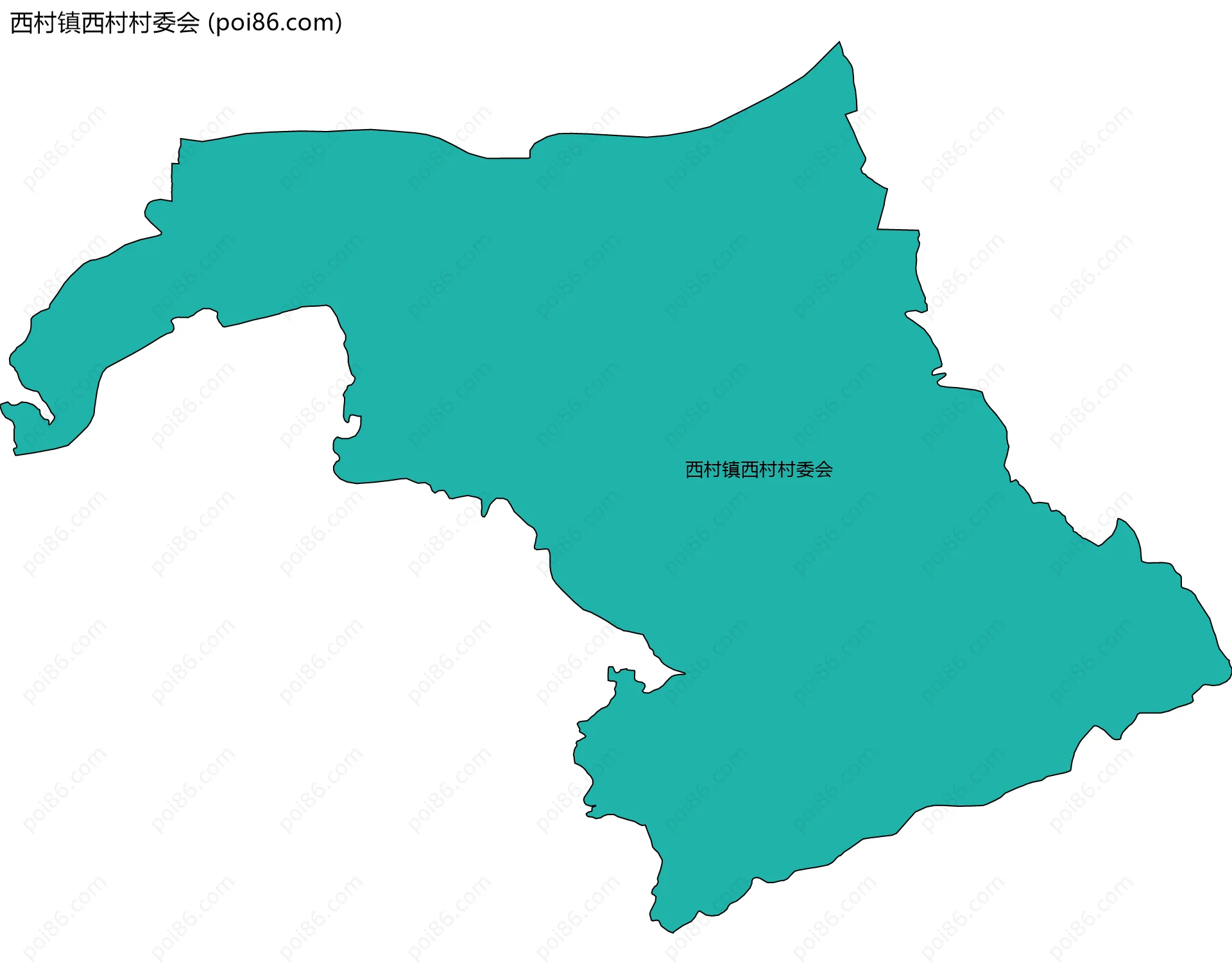 西村镇西村村委会边界地图