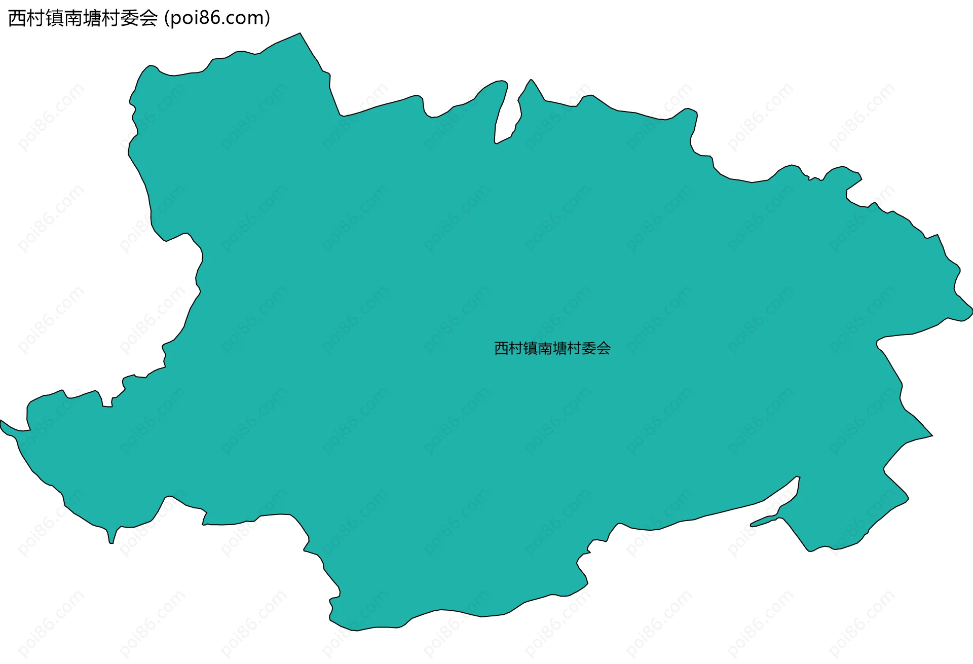 西村镇南塘村委会边界地图