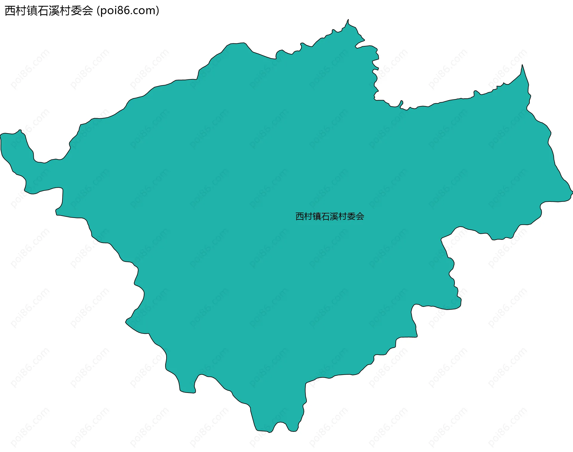西村镇石溪村委会边界地图