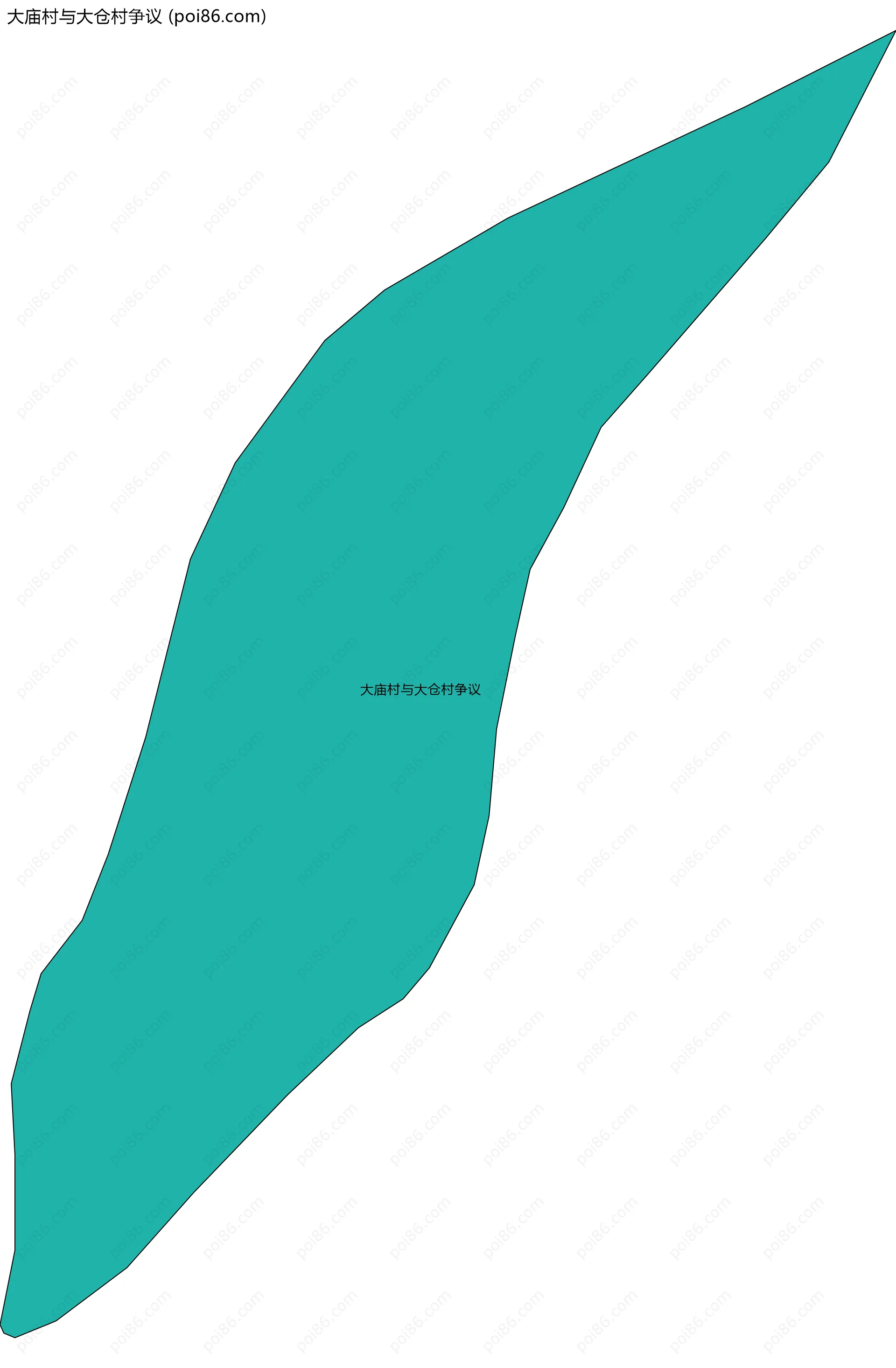 大庙村与大仓村争议边界地图