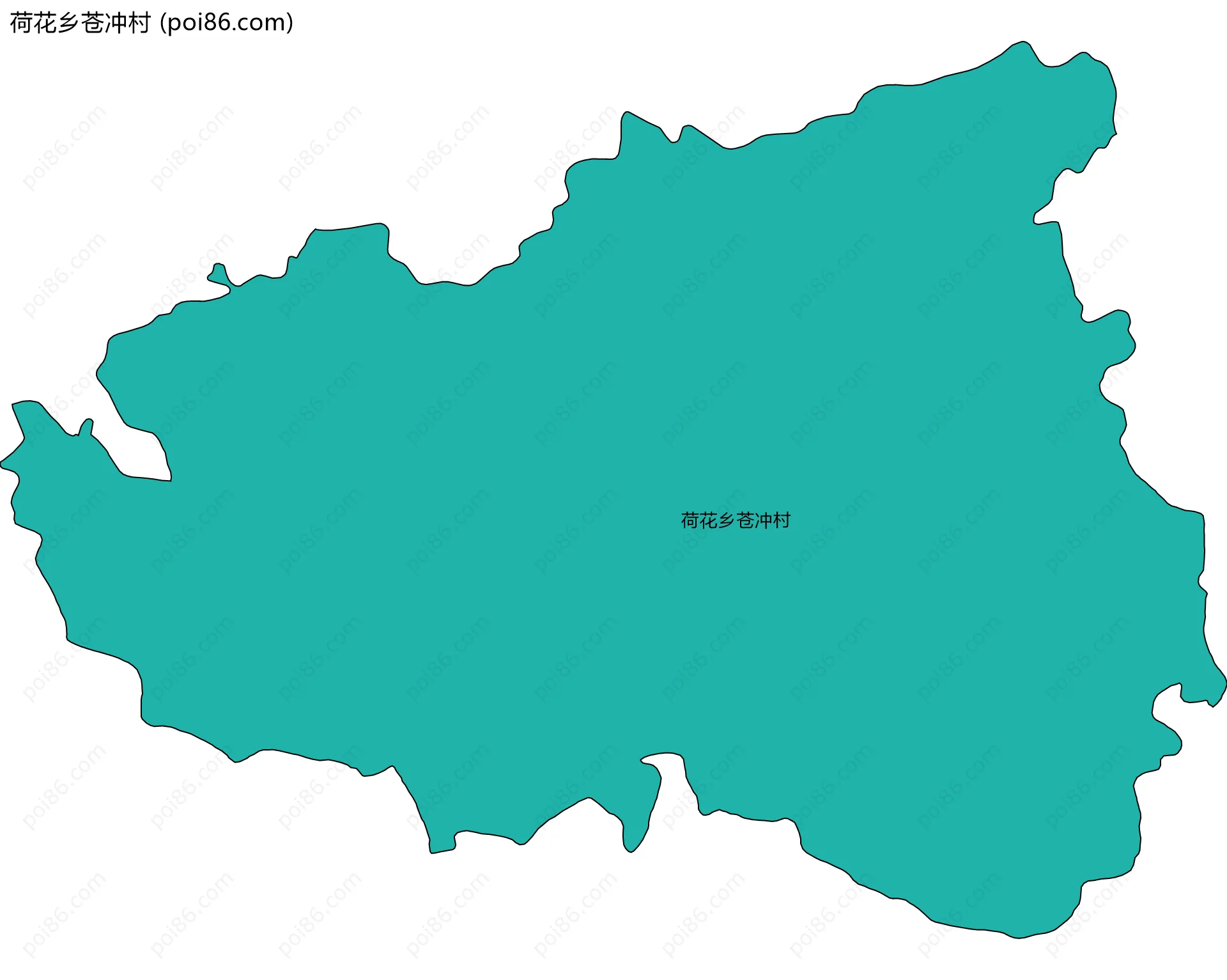 荷花乡苍冲村边界地图