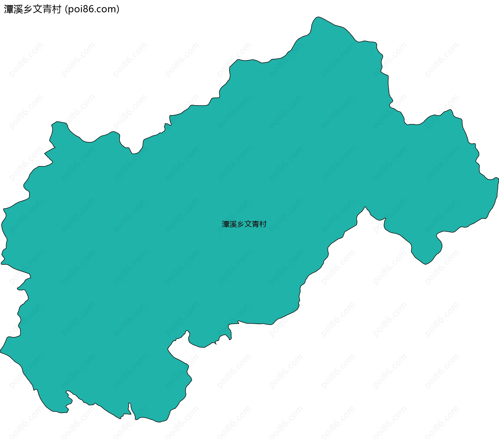 潭溪乡文青村边界地图