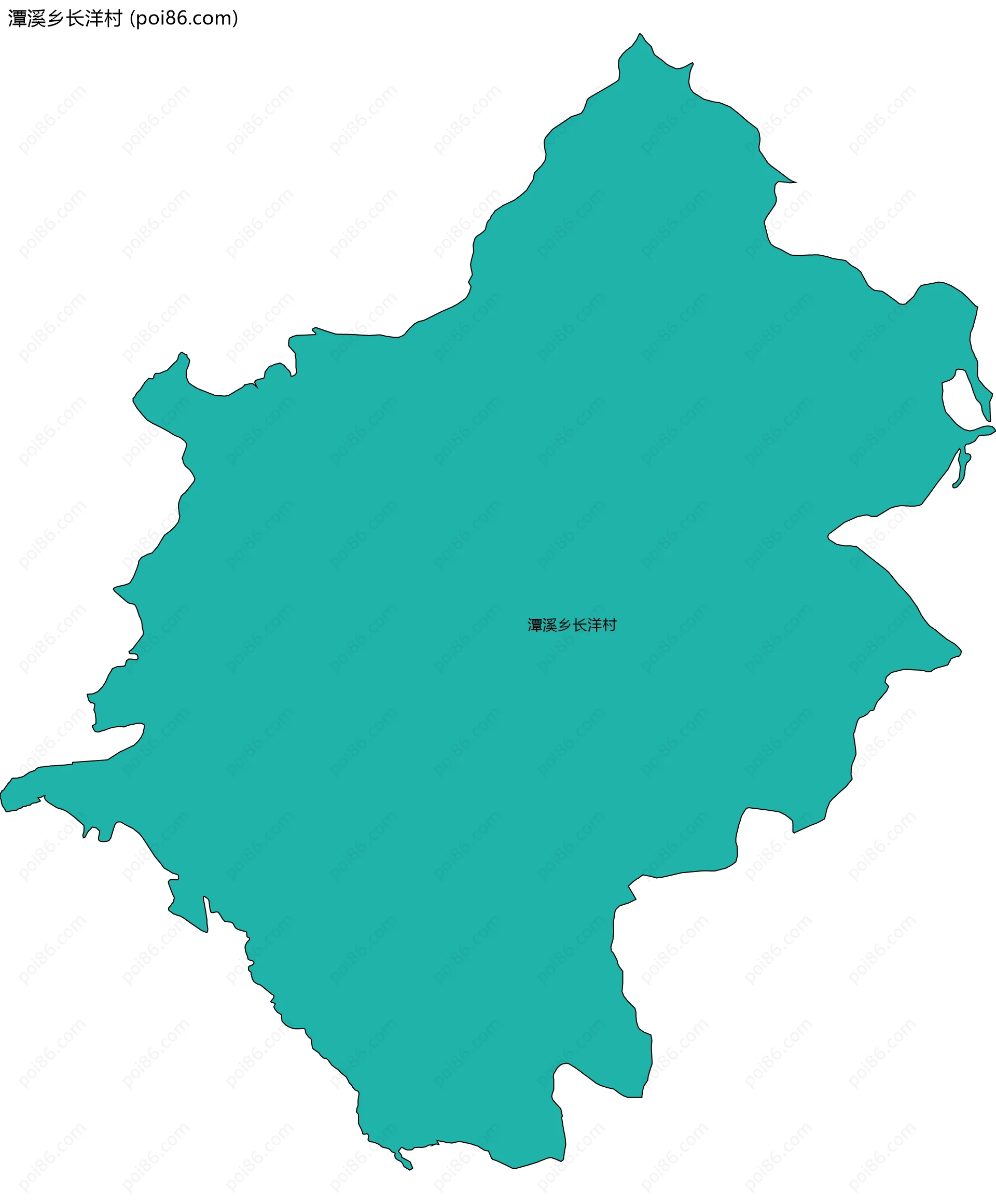 潭溪乡长洋村边界地图