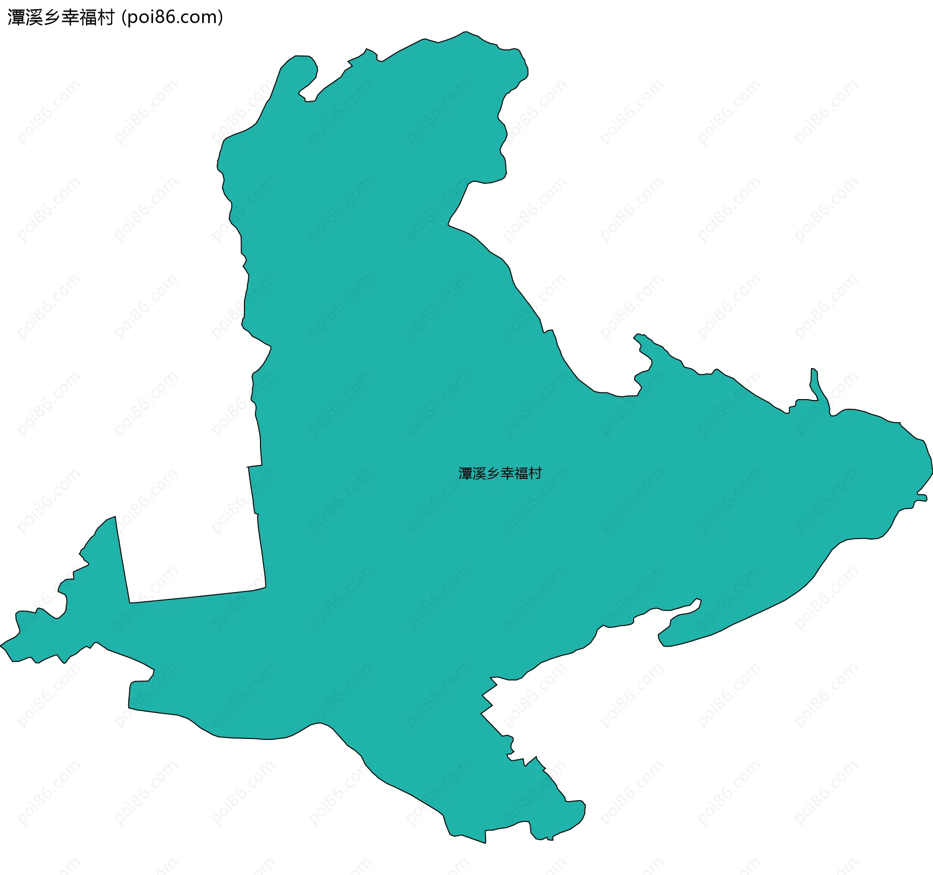 潭溪乡幸福村边界地图