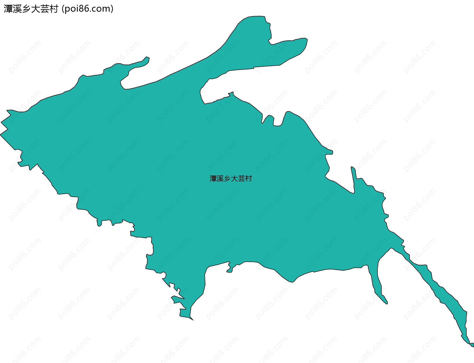 潭溪乡大芸村边界地图