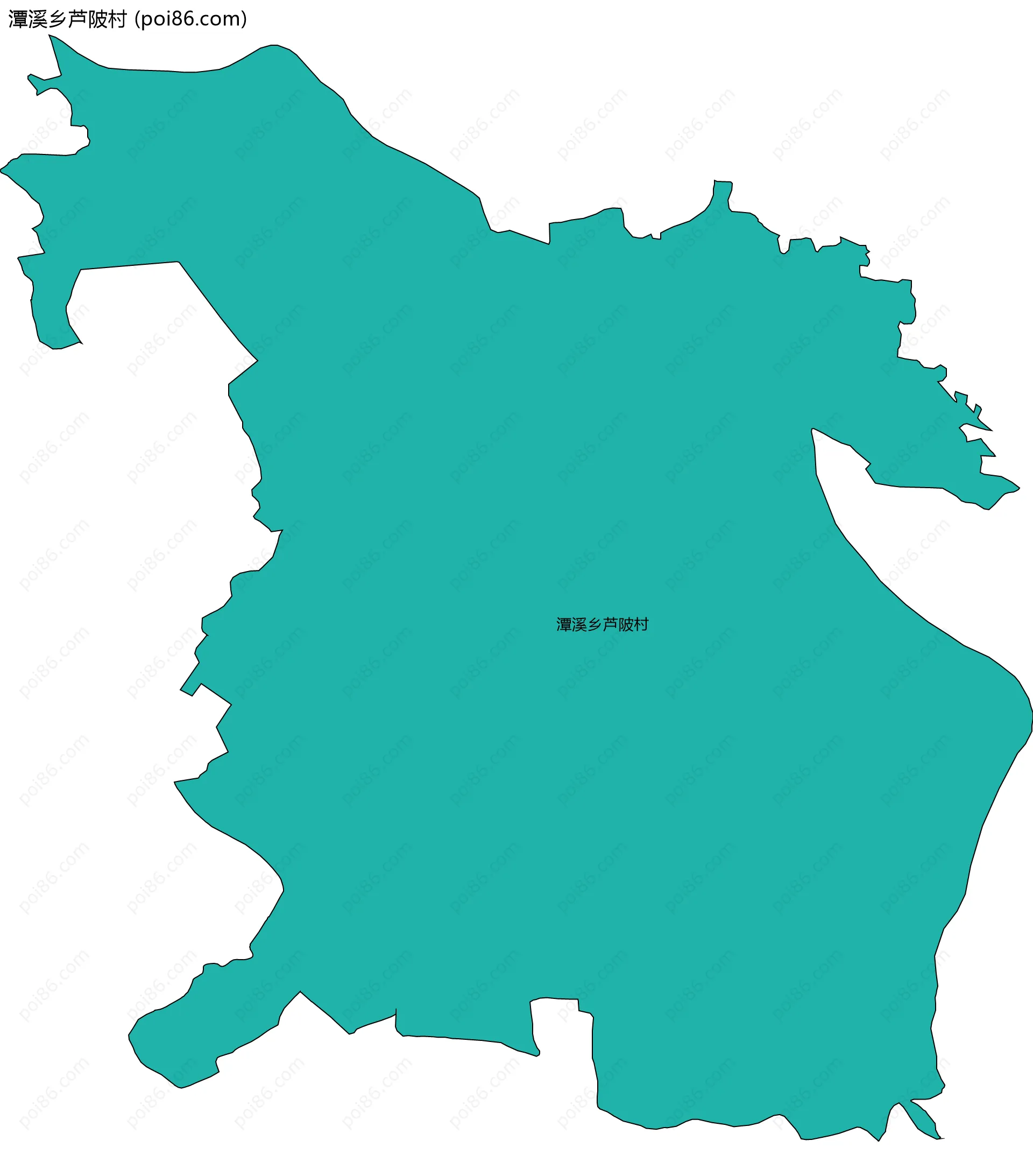 潭溪乡芦陂村边界地图