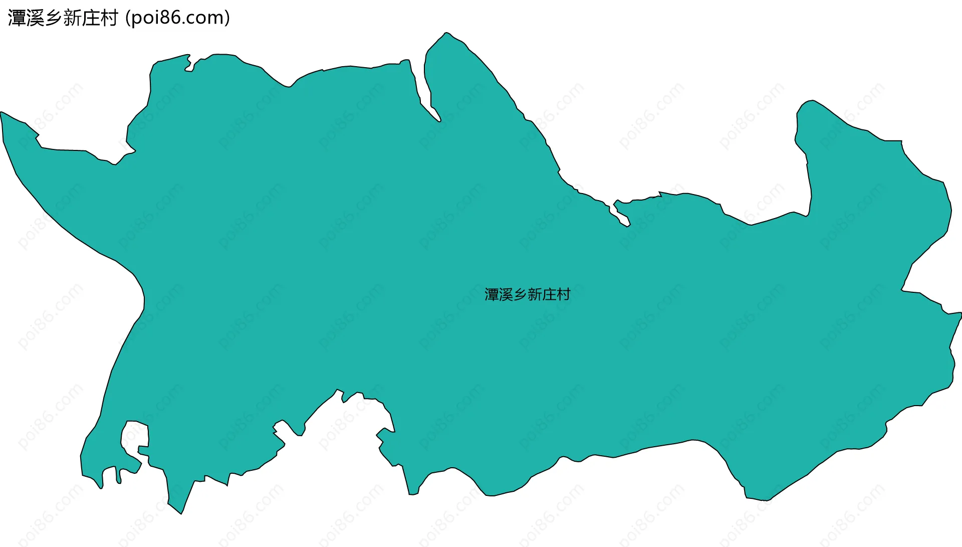 潭溪乡新庄村边界地图