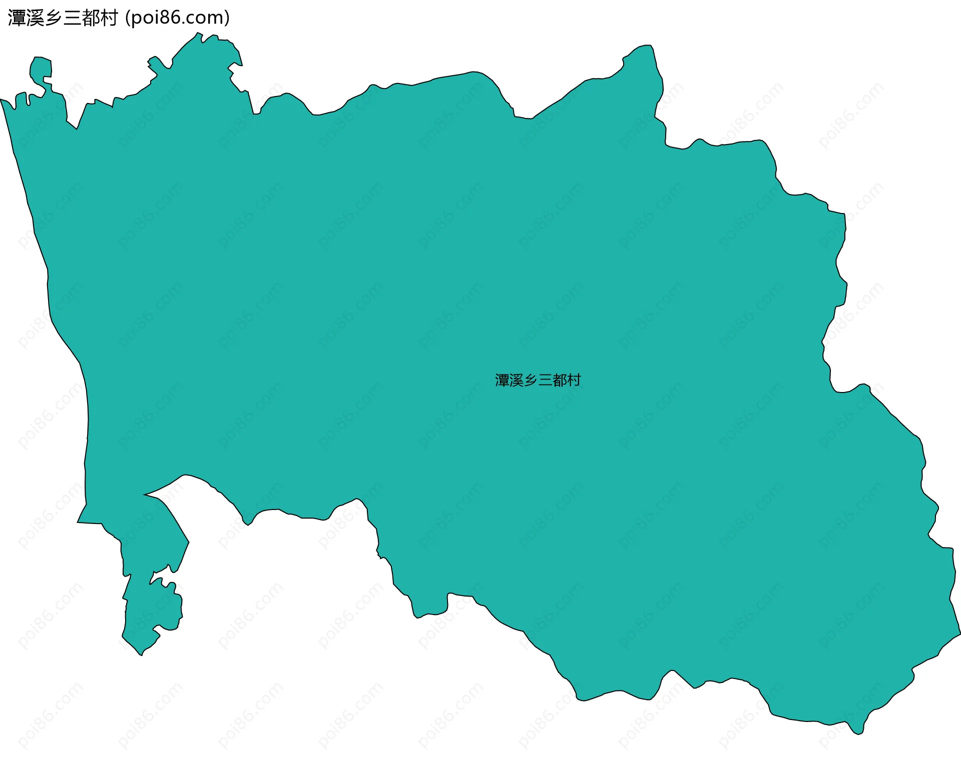 潭溪乡三都村边界地图