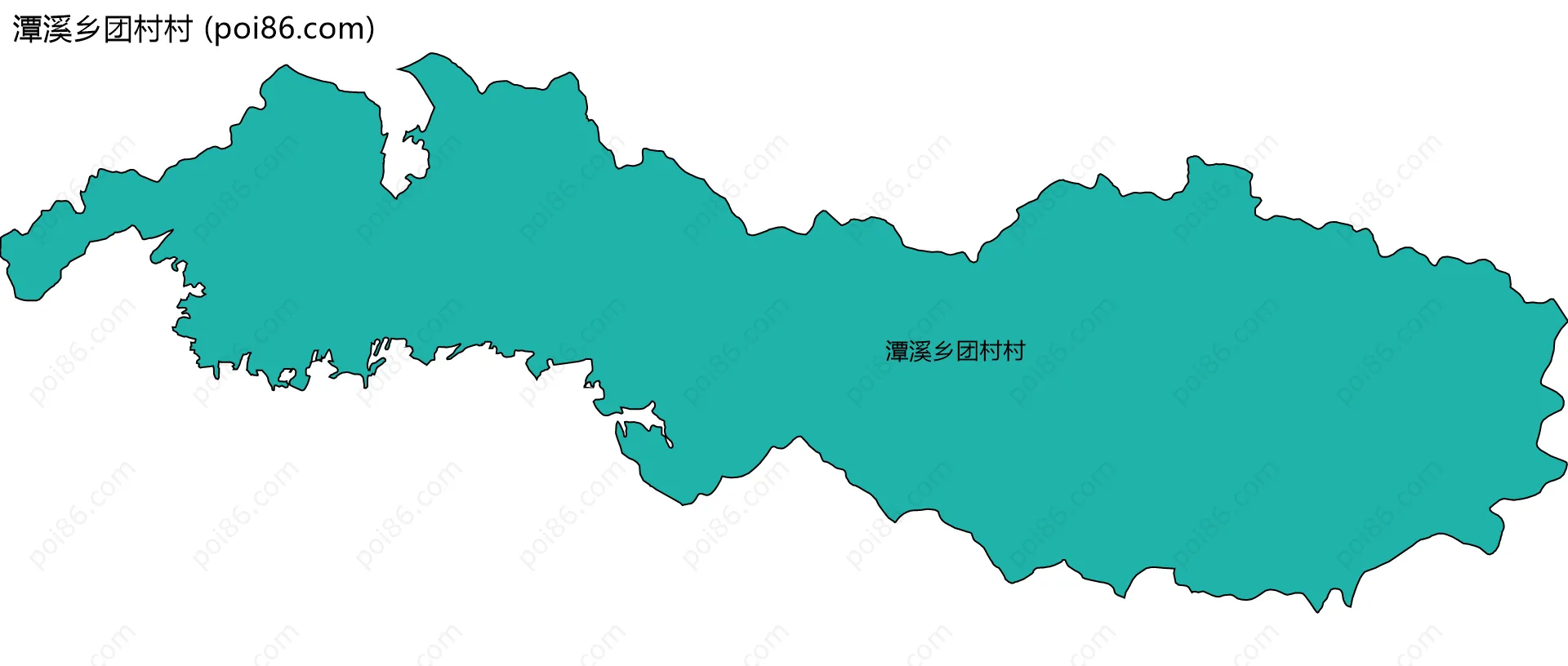 潭溪乡团村村边界地图