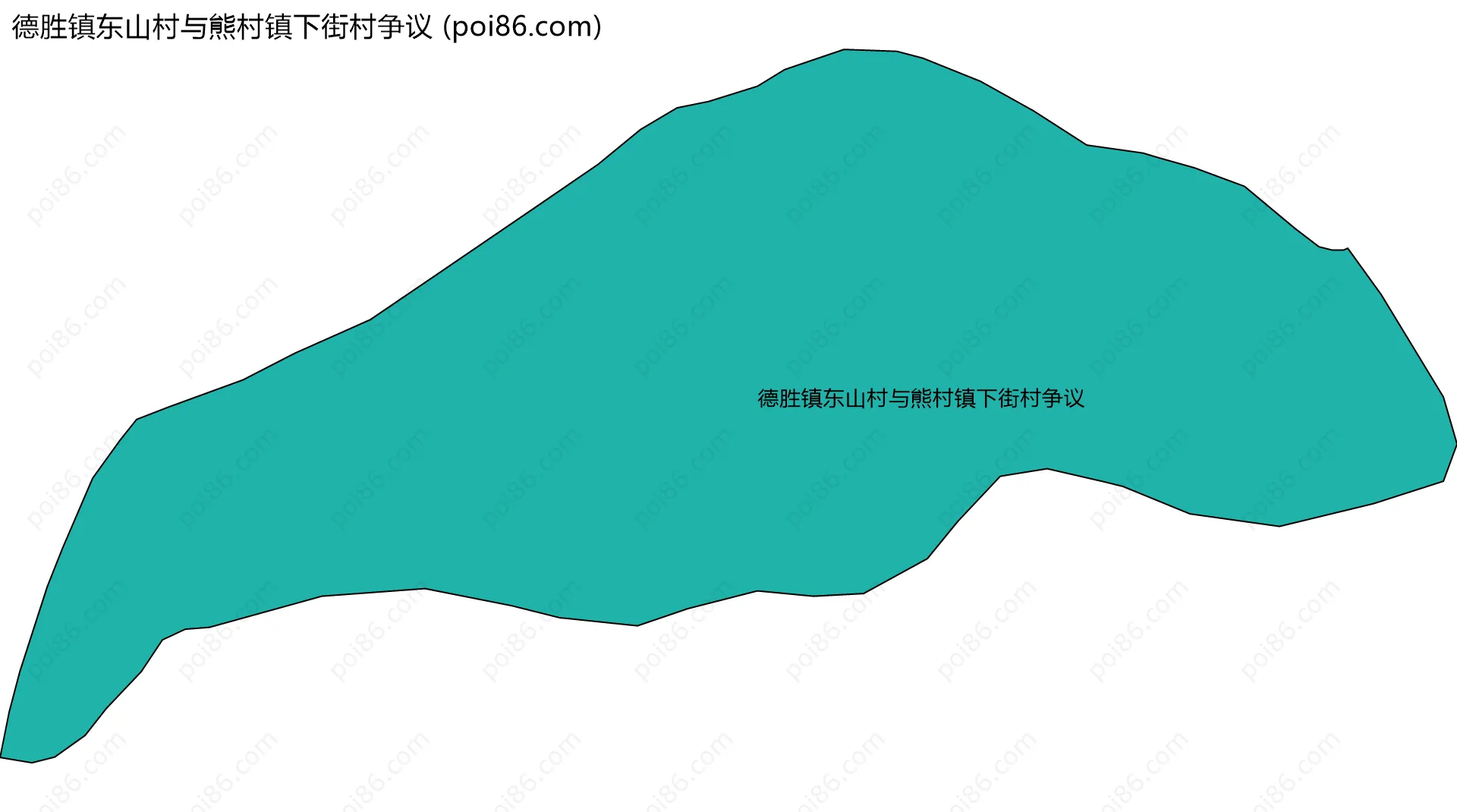 德胜镇东山村与熊村镇下街村争议边界地图