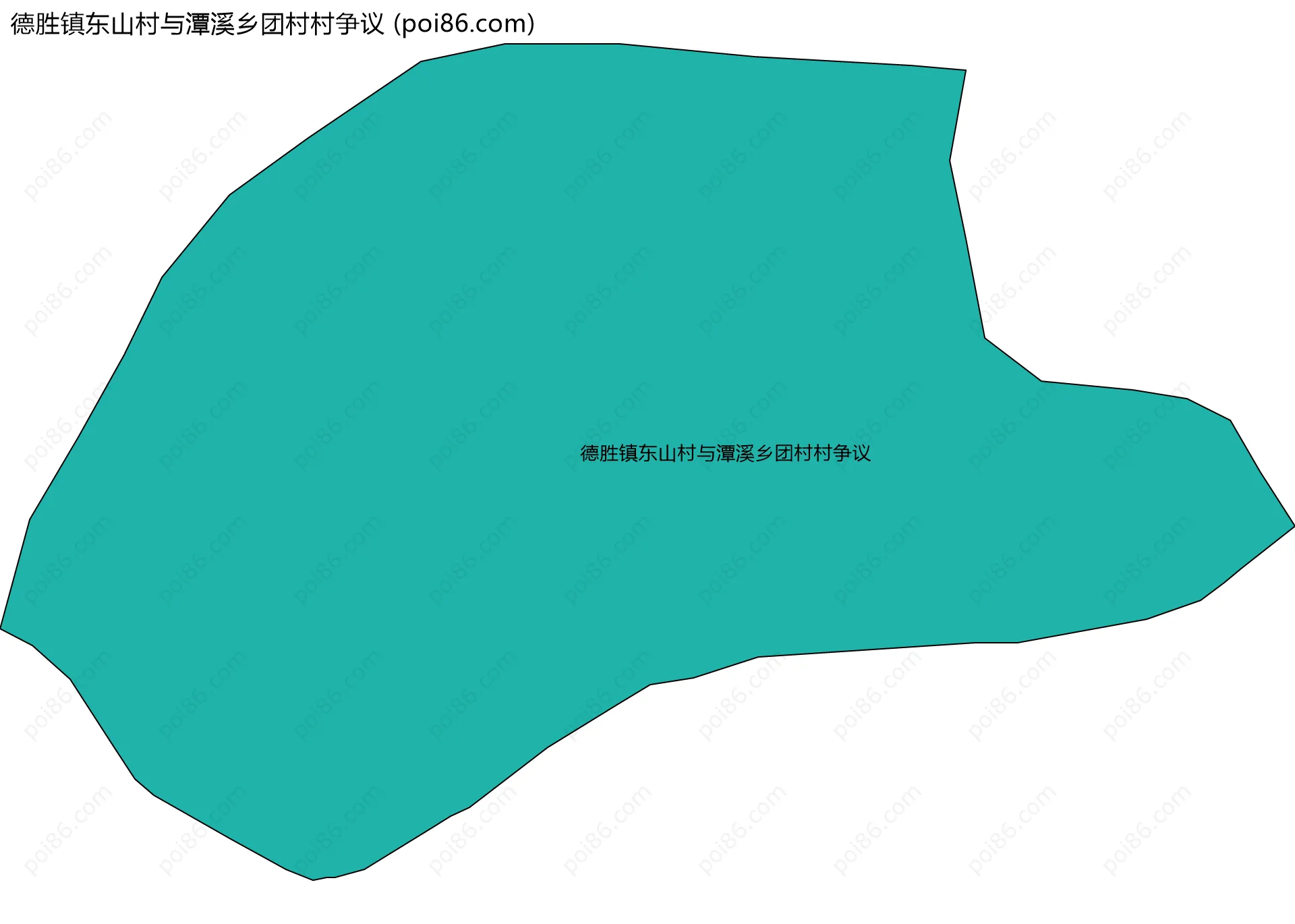 德胜镇东山村与潭溪乡团村村争议边界地图