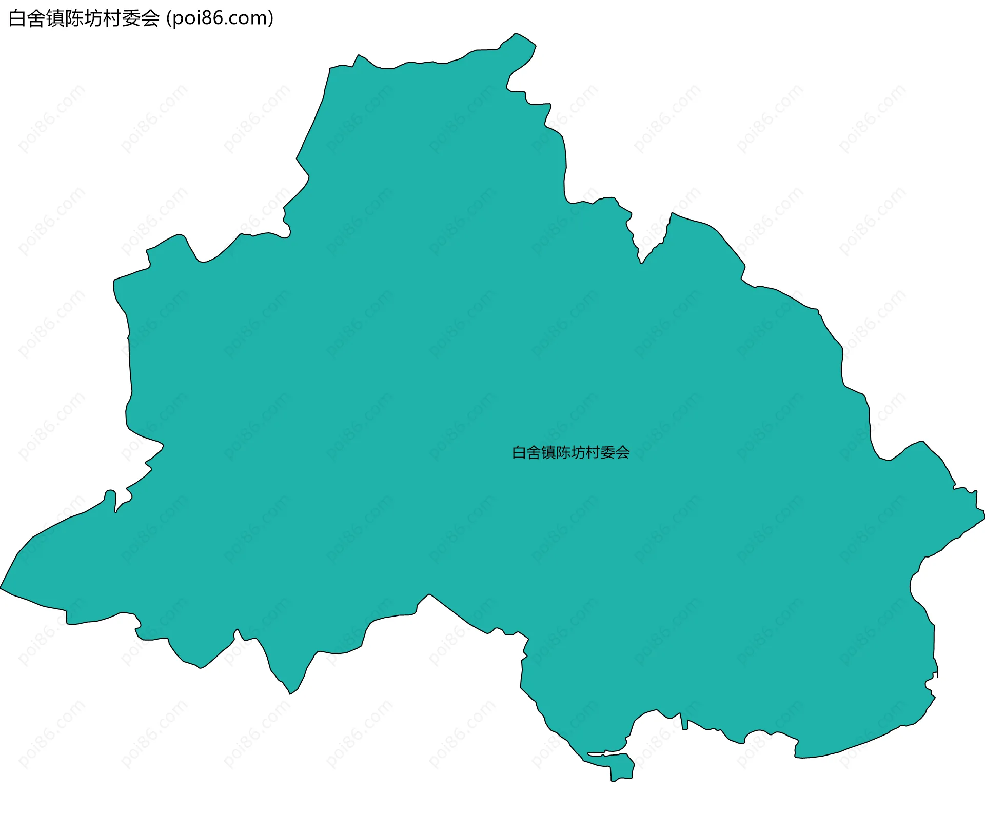 白舍镇陈坊村委会边界地图