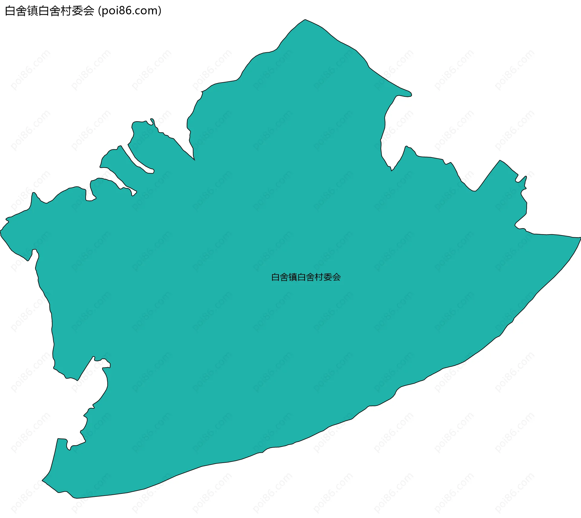 白舍镇白舍村委会边界地图