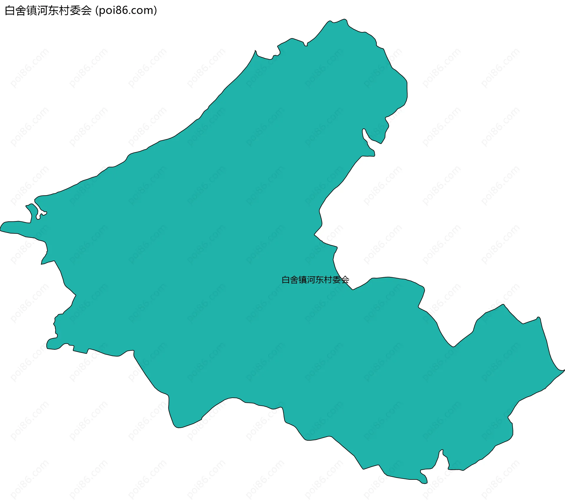 白舍镇河东村委会边界地图