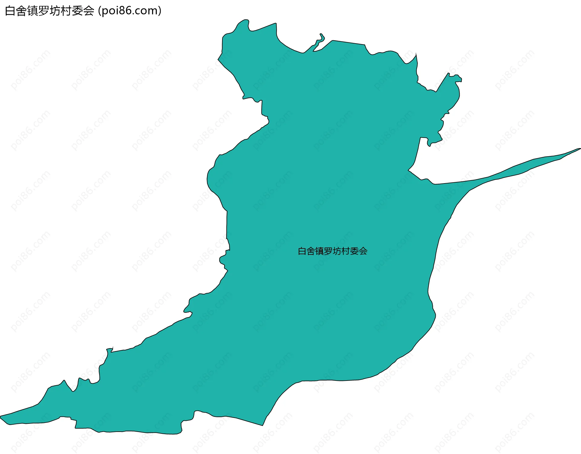 白舍镇罗坊村委会边界地图